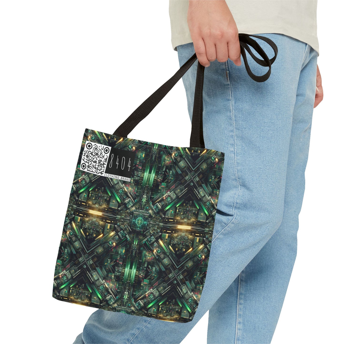 Tech Noir Graphics Tech-Inspired Streetwear Tote Bag - 8404 Design-56