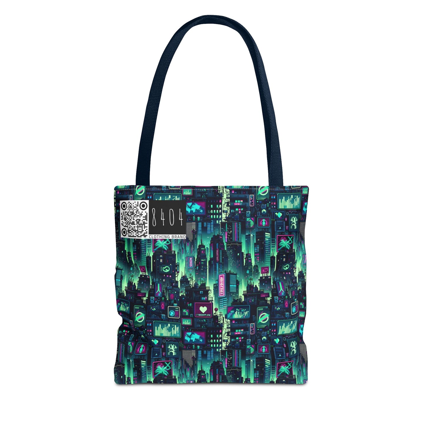 Tech Noir Graphics Futuristic Cyberpunk Tote Bag - 8404 Design-52