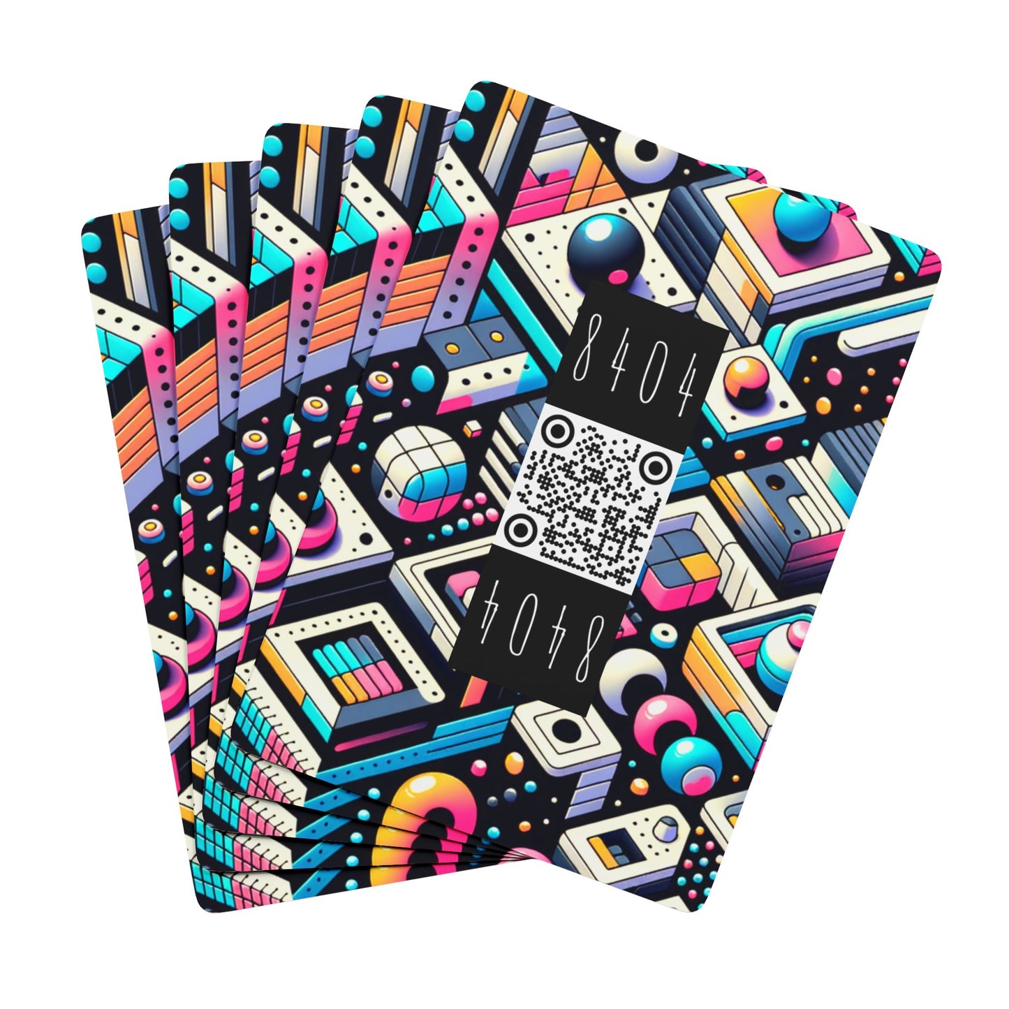 Digital Art Movement Contemporary Digital Poker Playing Cards - 8404 Design-68 B