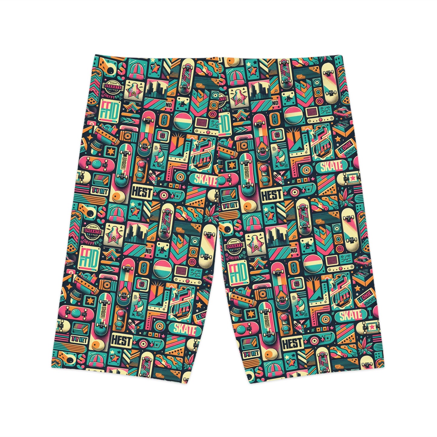 Skate Culture Revival Urban Retro Cool Women's Bike Shorts - 8404 Design-61