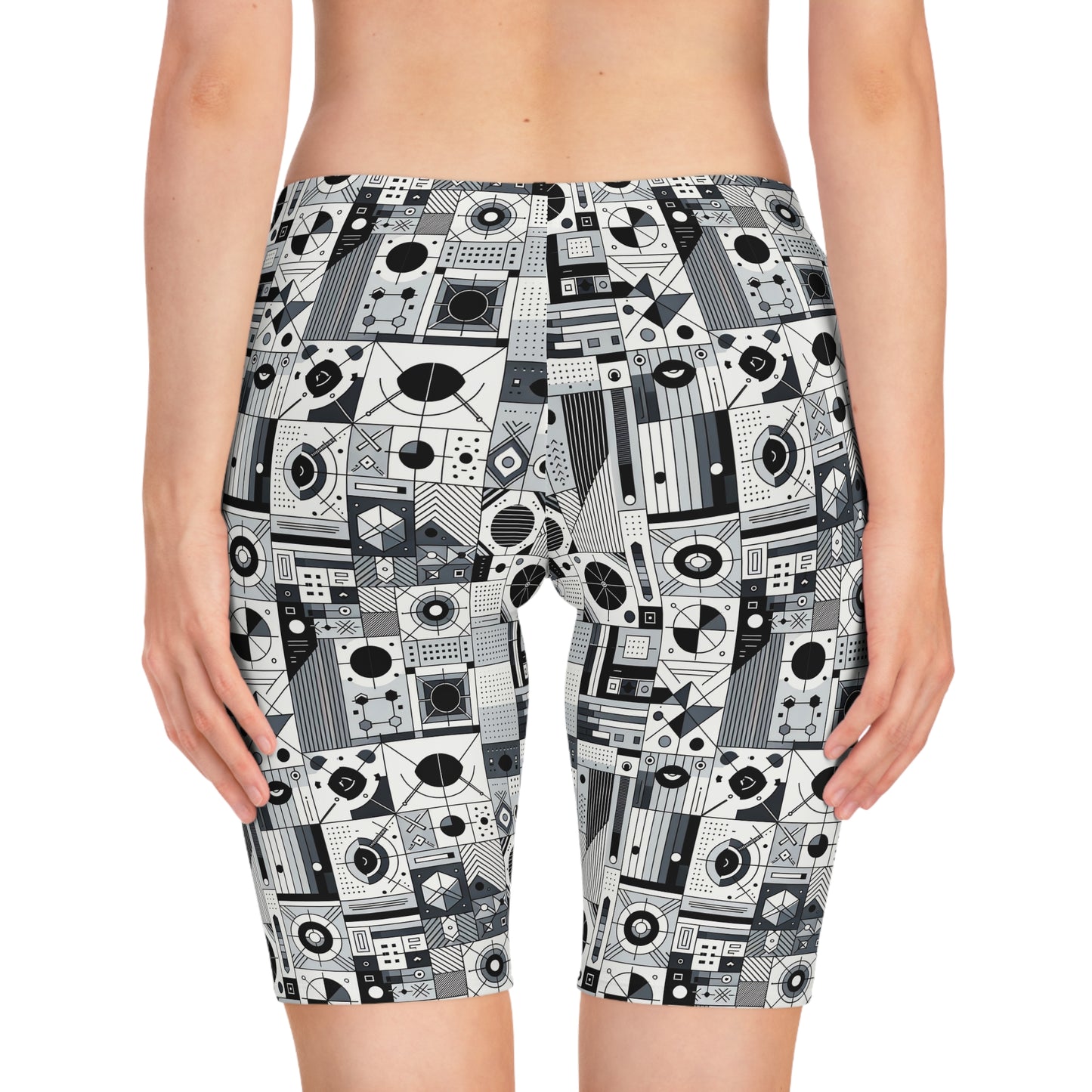 Digital Minimalism Minimalist Tech Women's Bike Shorts - 8404 Design-65