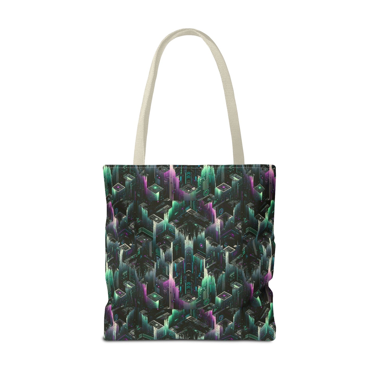 Tech Noir Aesthetics Tech-Forward Urban Dystopia Tote Bag - 8404 Design-44