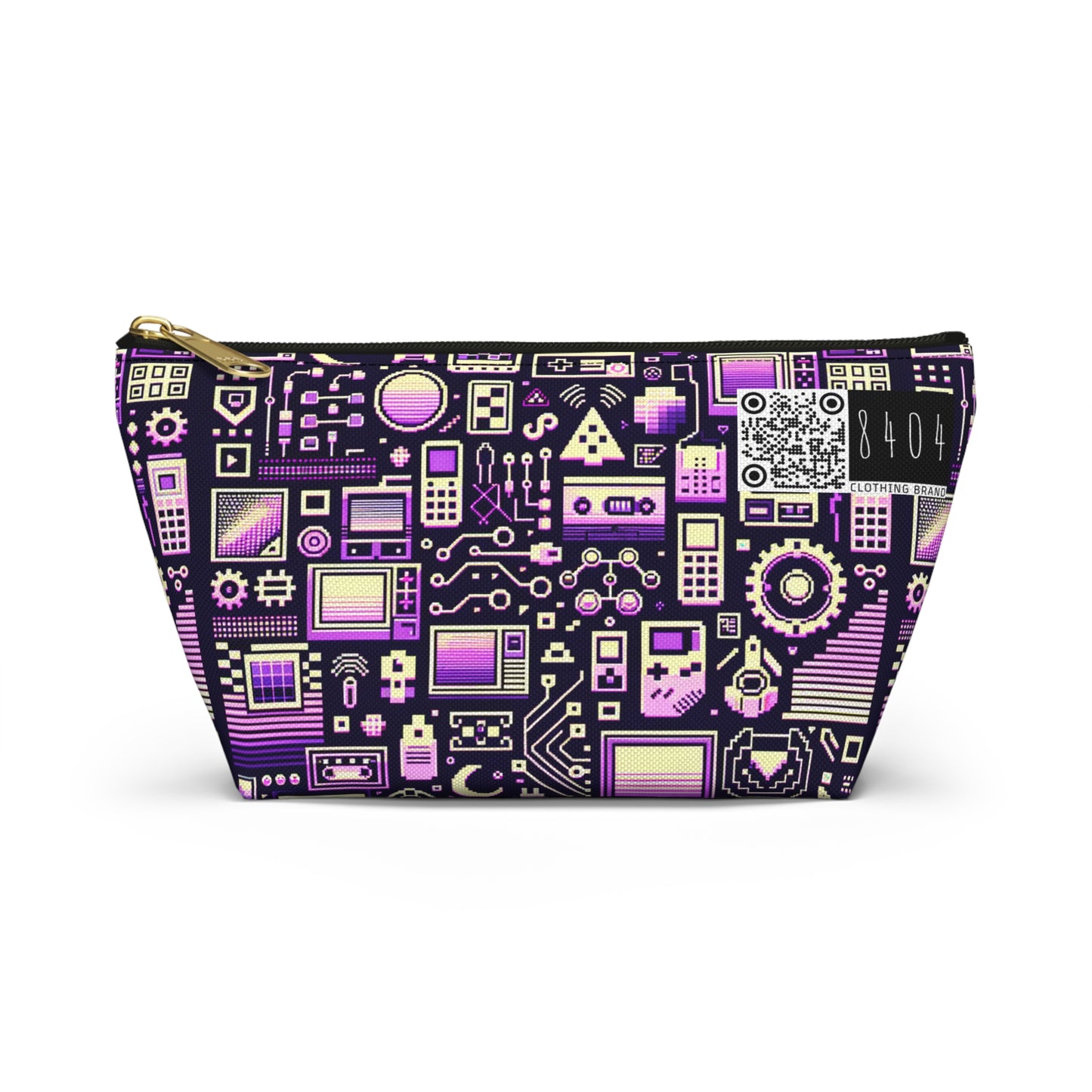 Digital Nostalgia Remix Modern Vintage Fusion Accessory Pouch W T-Bottom - 8404 Design-54