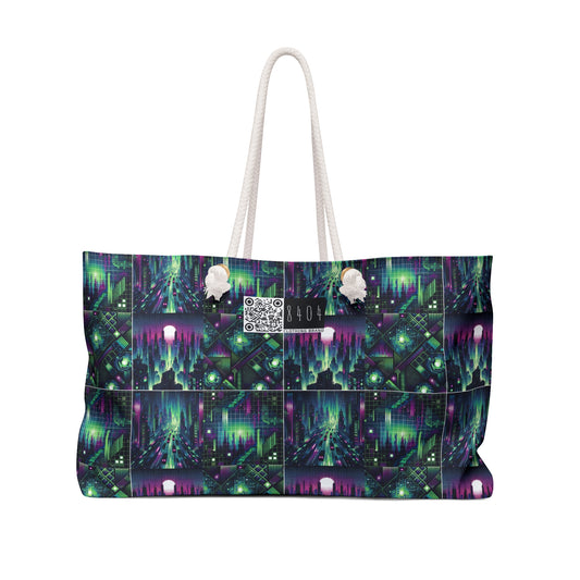 Tech Noir Aesthetics Tech-Forward Urban Dystopia Weekender Bag - 8404 Design-54