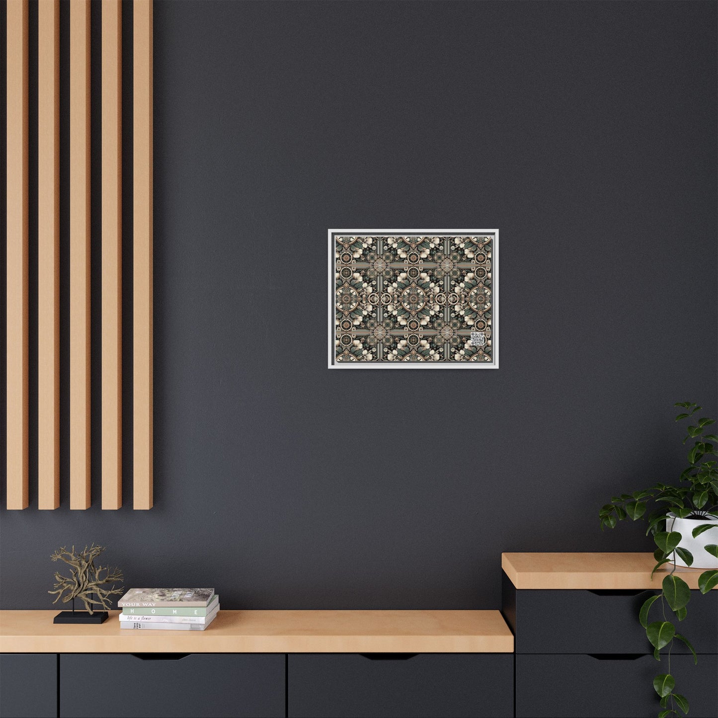 Cyber Garden Party Tech Garden Extravaganza Matte Canvas, Framed (multi-Color) - 8404 Design-66 A