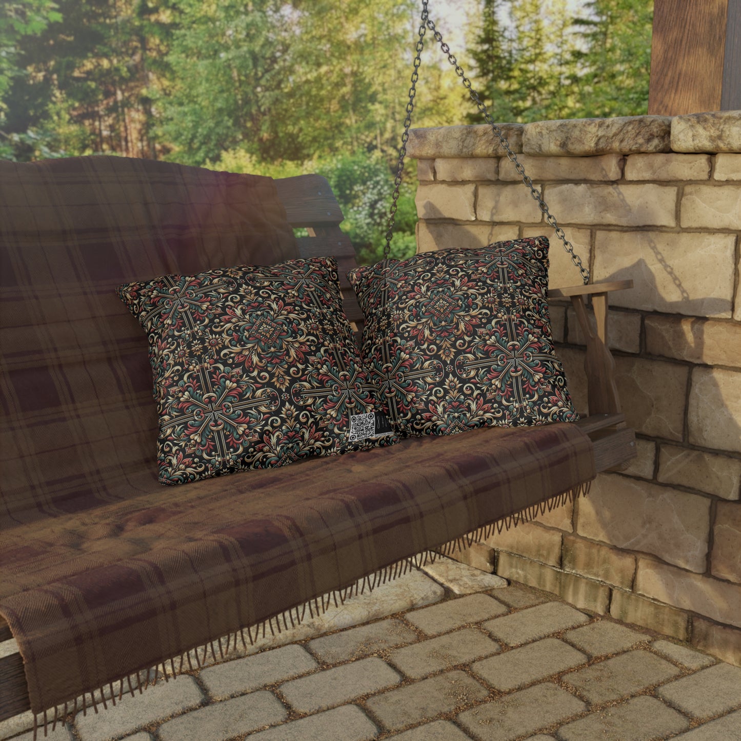 Streetwear Renaissance Artistic Clash of Old and New Outdoor Pillow - 8404 Design-46