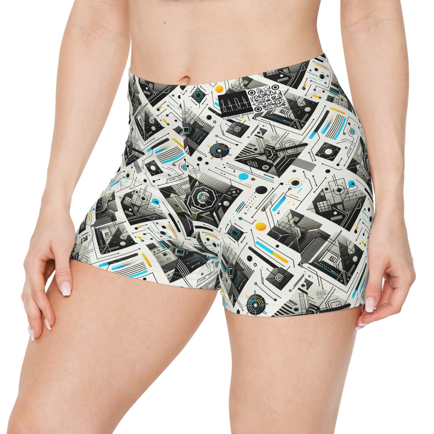 Tech Minimalism Minimalist Tech Women's Shorts - 8404 Design-47