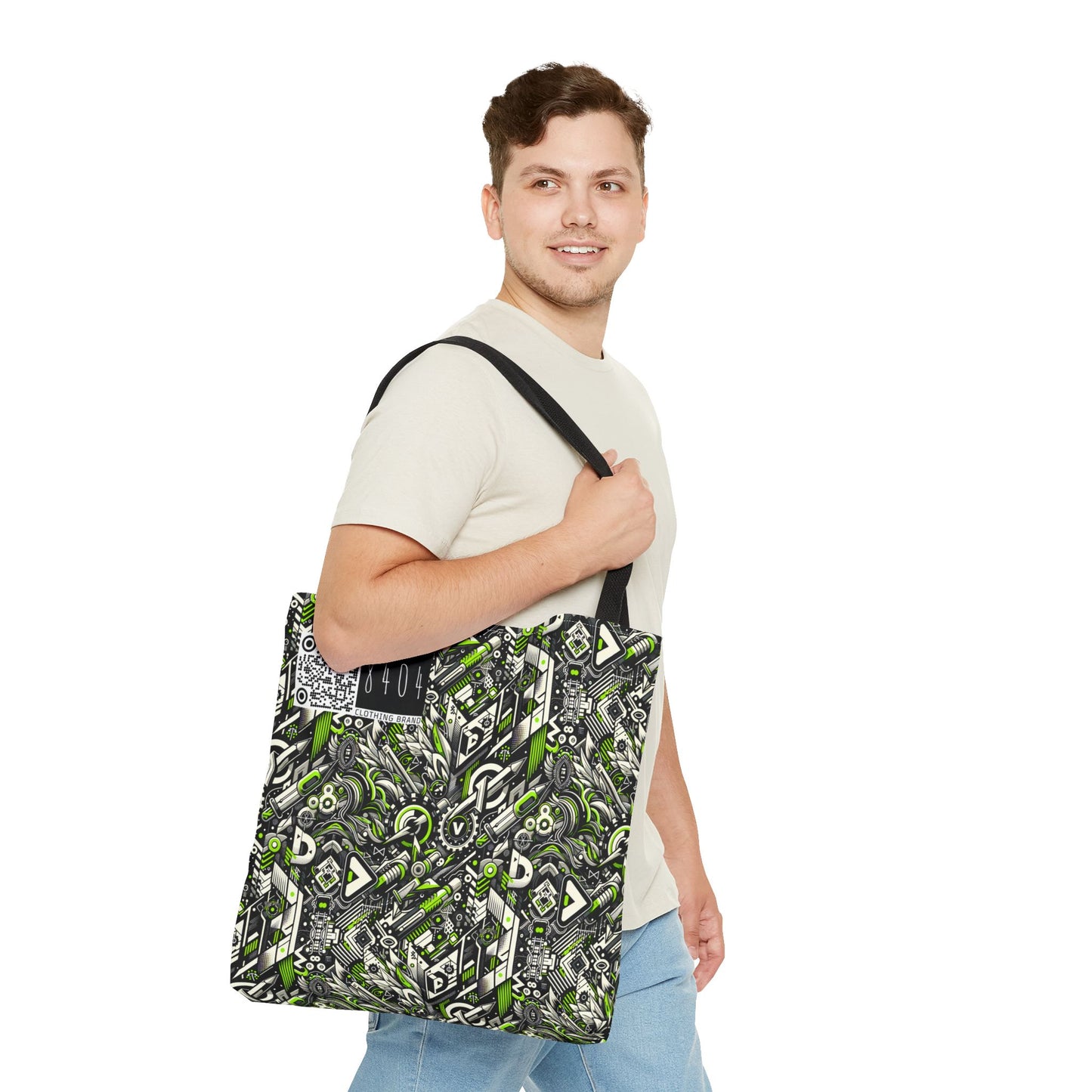 Graffiti Tech Fusion Bold Streetwear Fusion Tote Bag - 8404 Design-59