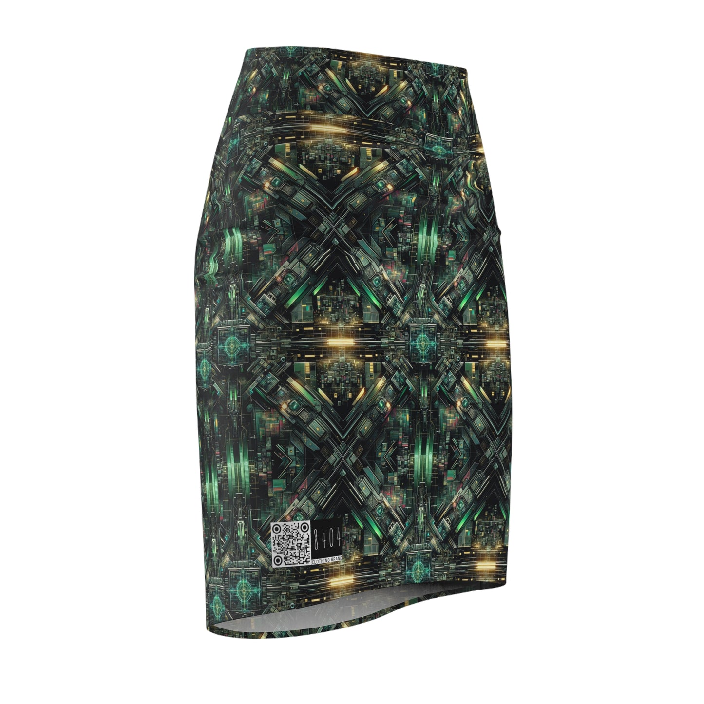 Tech Noir Graphics Tech-Inspired Streetwear Women's Pencil Skirt - 8404 Design-56