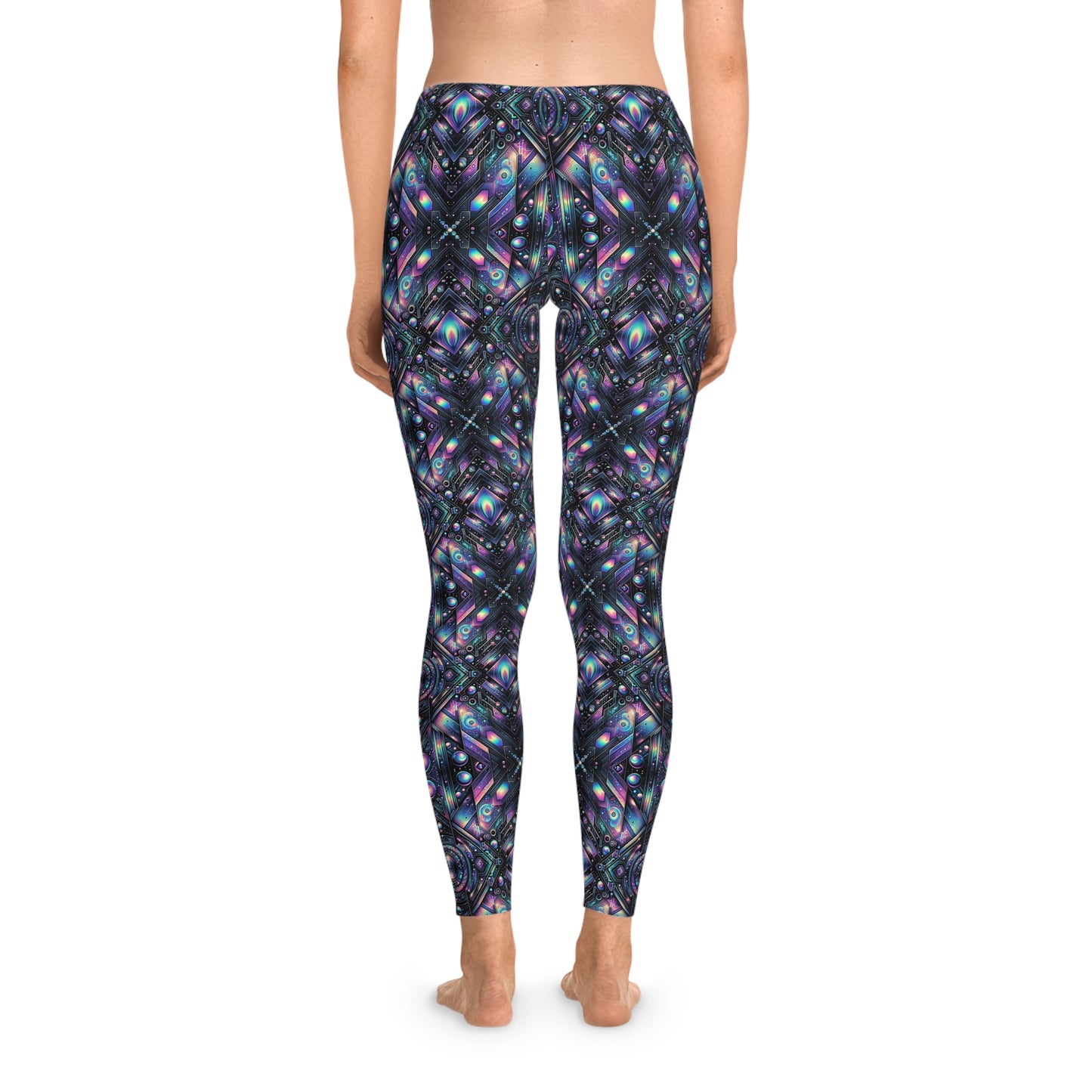 Galactic Hues Tech-Forward Cosmic Fusion Stretch Leggings - 8404 Design-58