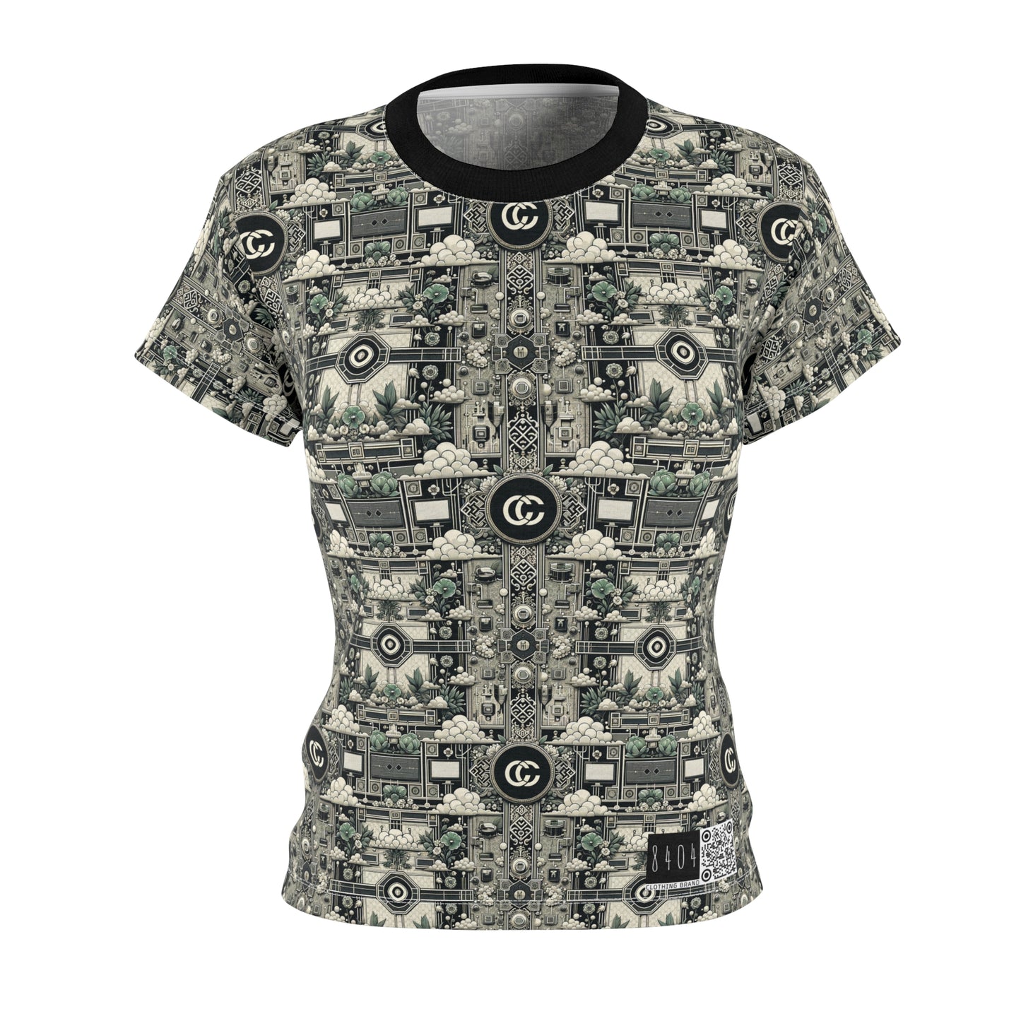 Cyber Garden Party Tech Garden Extravaganza Women's Cut & Sew Tee - 8404 Design-54