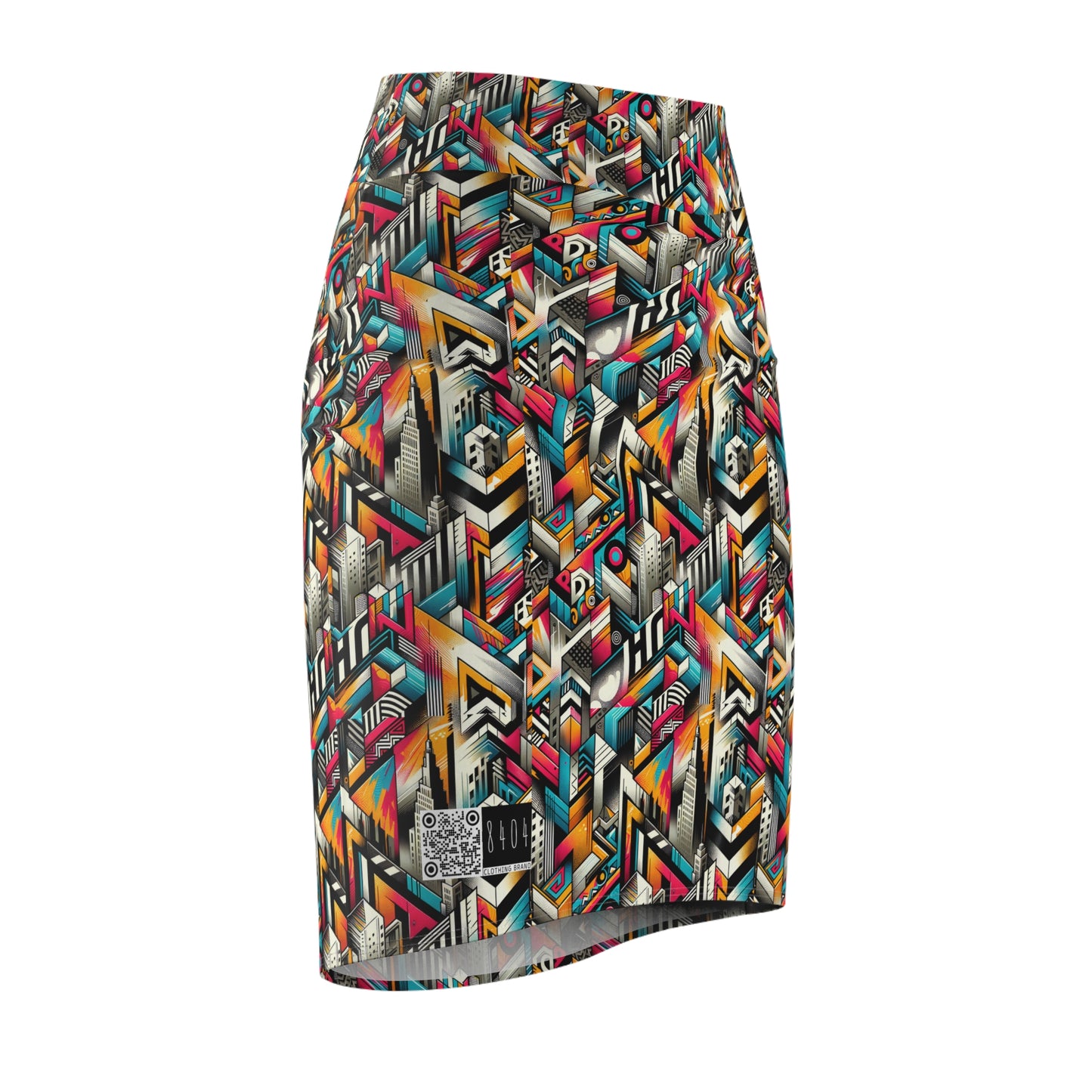 Graffiti Revival Urban Street Art Women's Pencil Skirt - 8404 Design-62