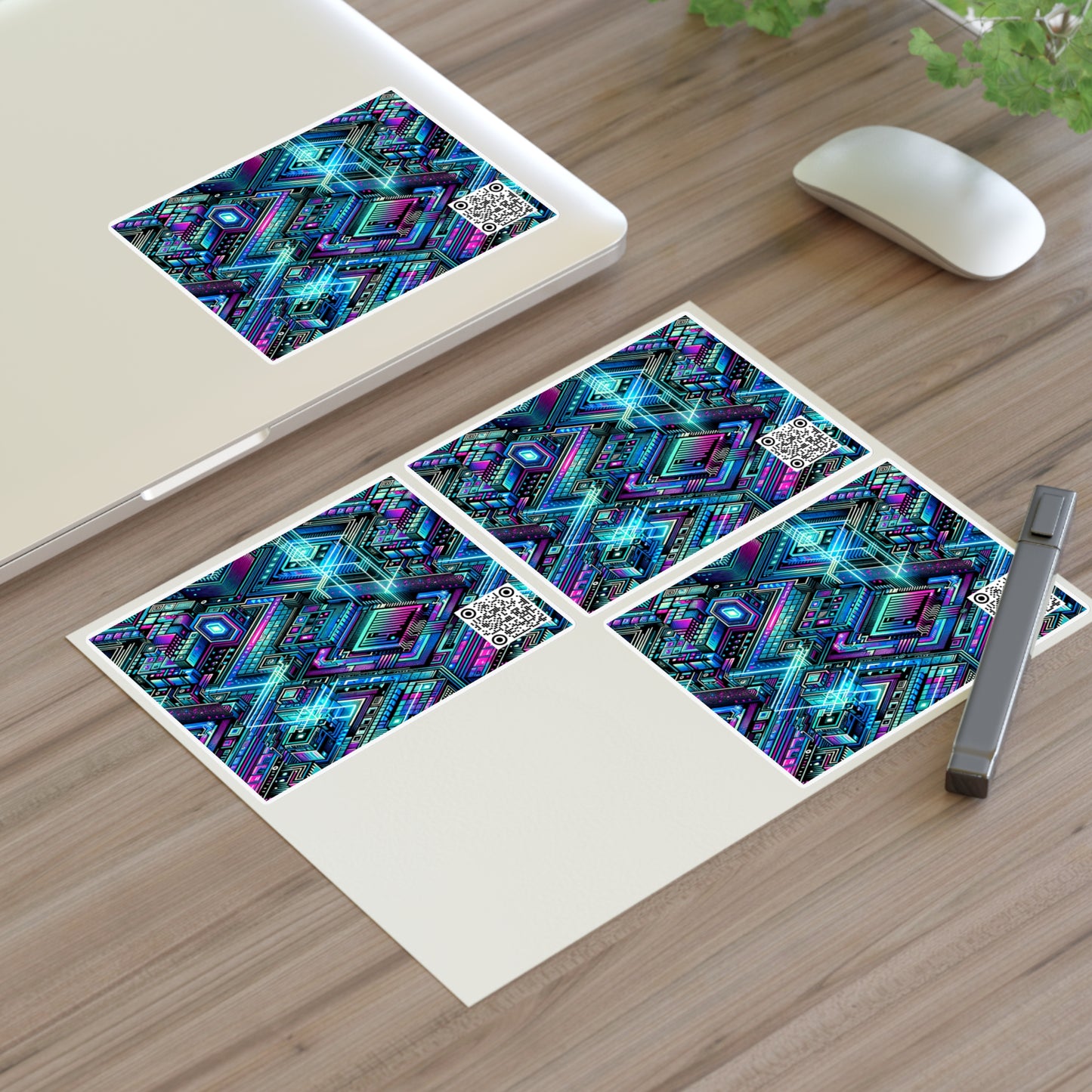 Digital Dreamland Futuristic Tech Aesthetic Sticker Sheets - 8404 Design-42