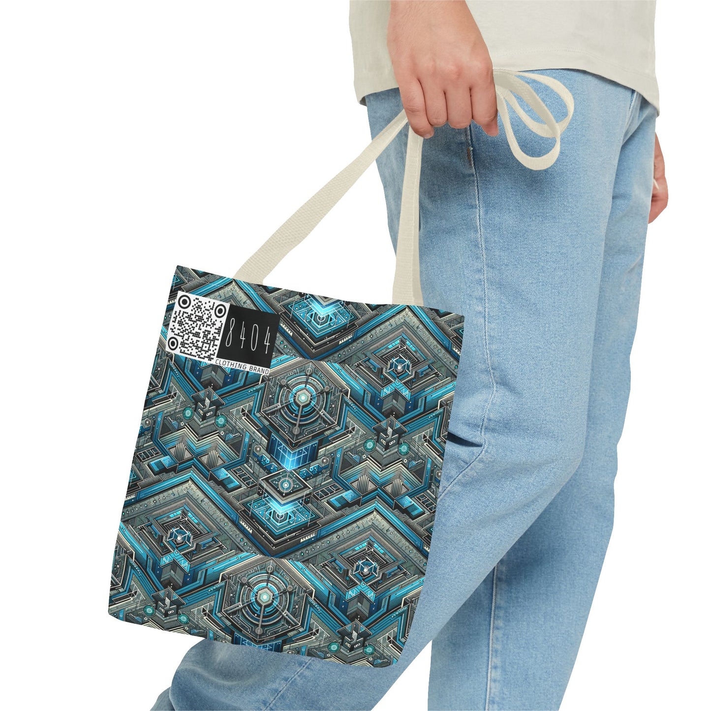 Tech-Infused Futurism Sleek Tech Edge Tote Bag - 8404 Design-49