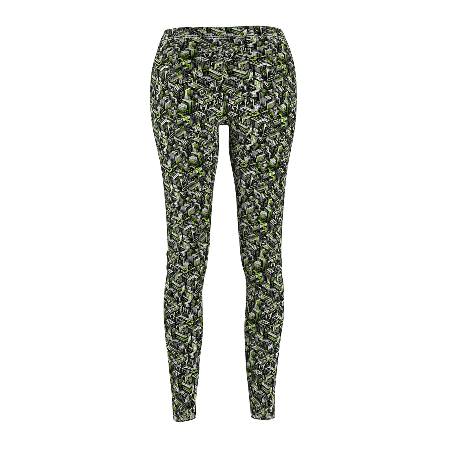 Graffiti Tech Fusion Bold Streetwear Fusion Women's Cut & Sew Casual Leggings - 8404 Design-53