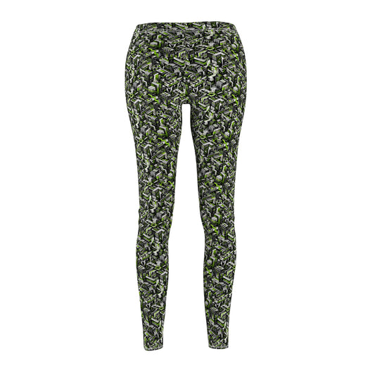 Graffiti Tech Fusion Bold Streetwear Fusion Women's Cut & Sew Casual Leggings - 8404 Design-53
