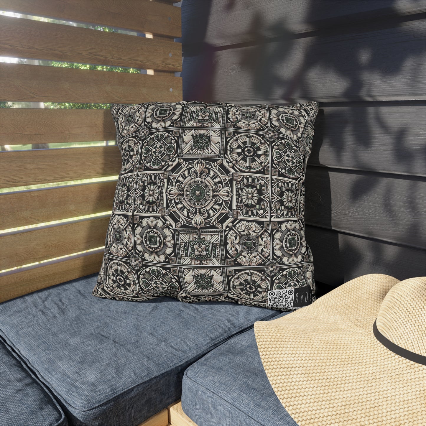 Cyber Garden Party Tech Garden Extravaganza Outdoor Pillow - 8404 Design-45