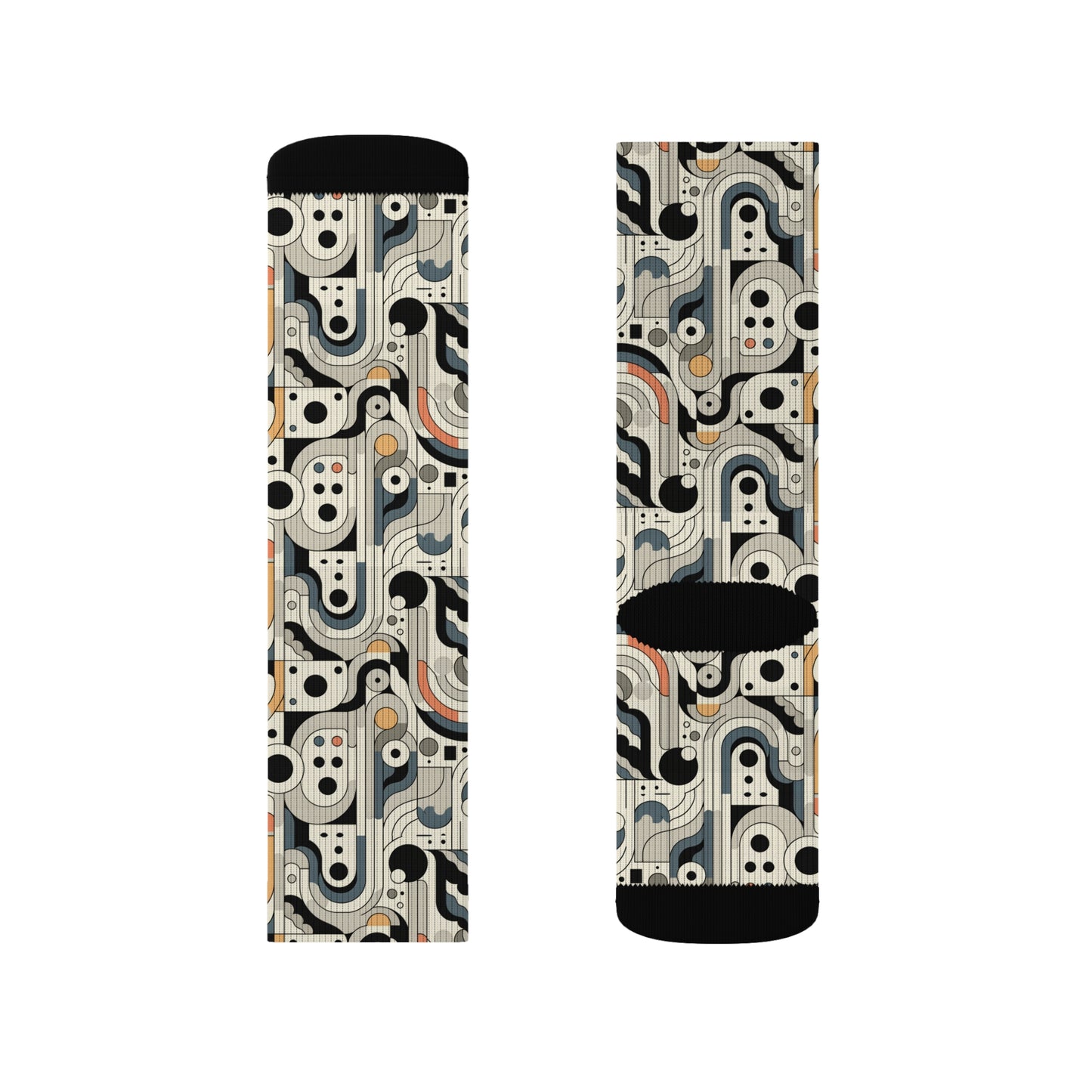 Modern Minimalism Minimalist Tech Sublimation Socks - 8404 Design-60