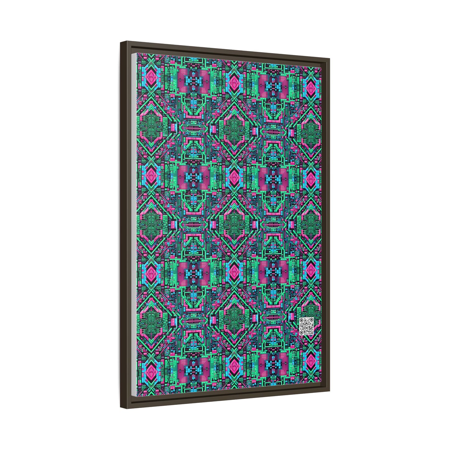 Digital Glitch Vibes Tech-Inspired Streetwear Matte Canvas, Framed (multi-Color) - 8404 Design-71 A