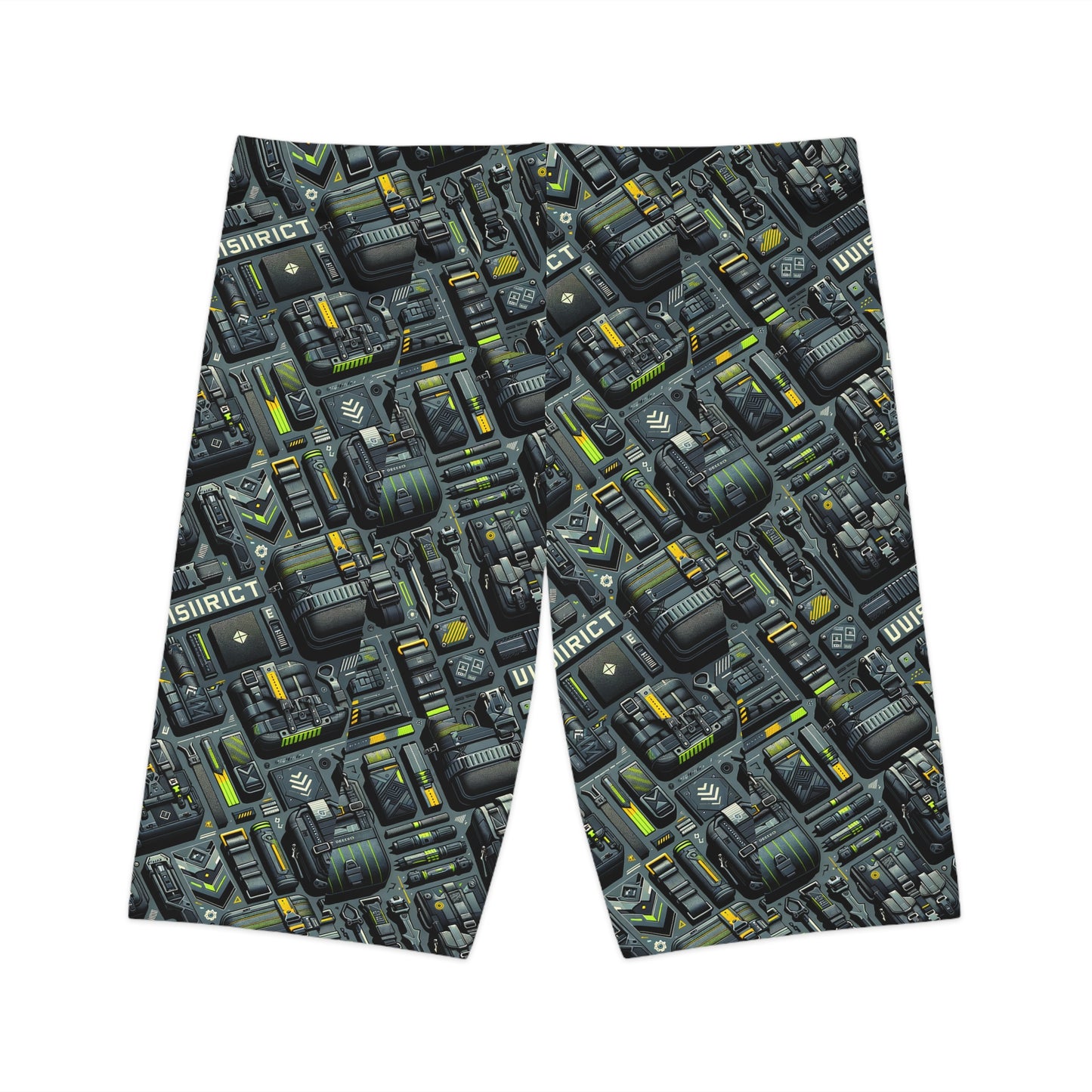 Tech Utility Streetwear Futuristic Tech-Forward Women's Bike Shorts - 8404 Design-47