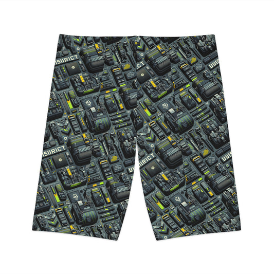 Tech Utility Streetwear Futuristic Tech-Forward Women's Bike Shorts - 8404 Design-47