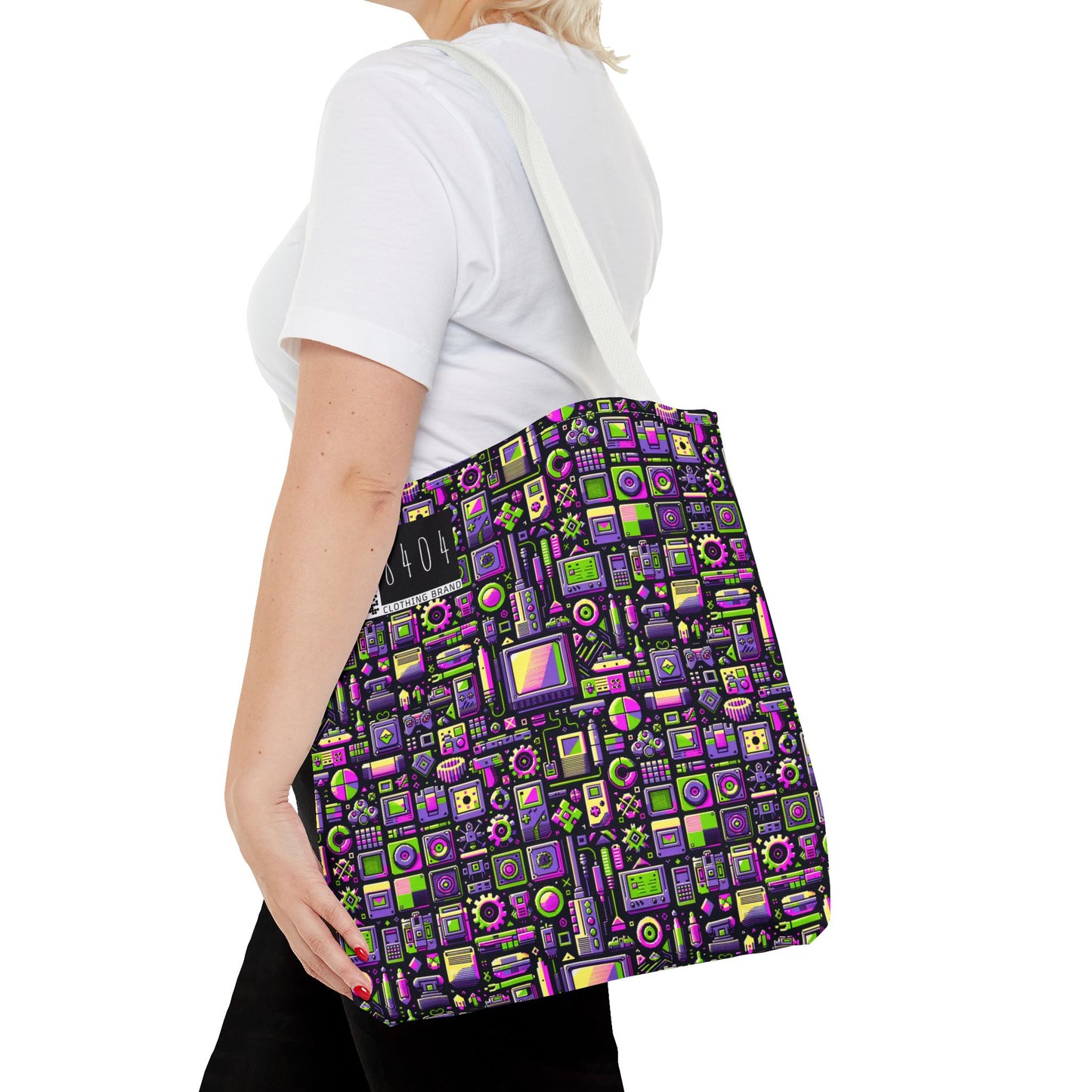 Digital Nostalgia Remix Modern Vintage Fusion Tote Bag - 8404 Design-67