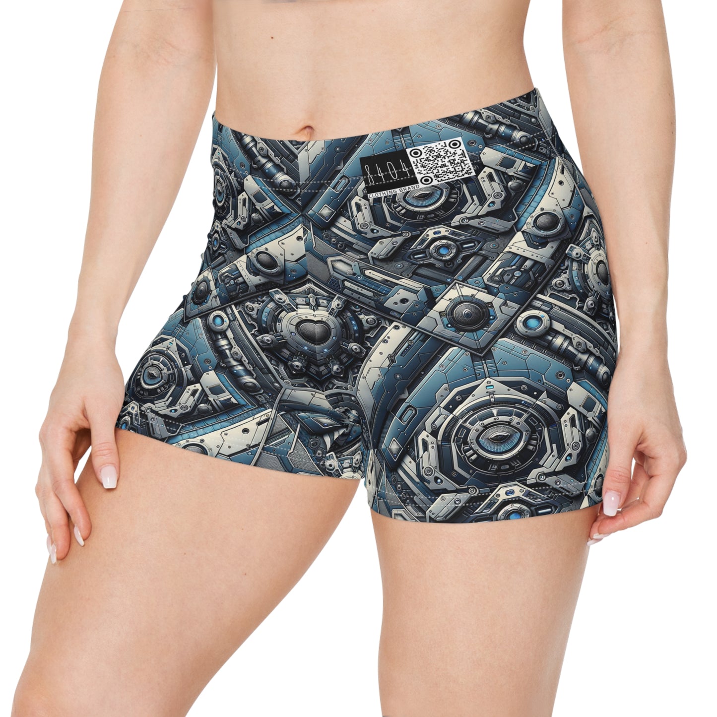 Tech Utility Fusion Tech-Forward Utility With a Futuristic Edge Women's Shorts - 8404 Design-43
