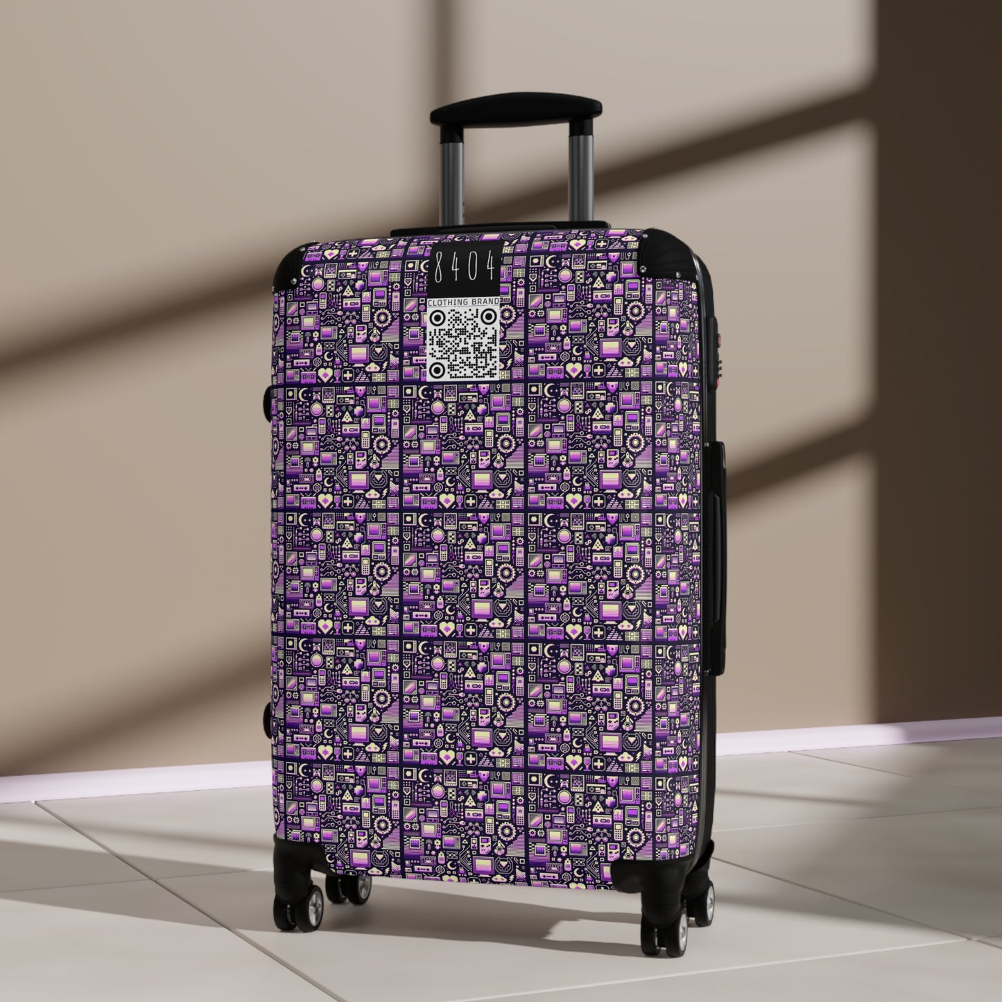 Digital Nostalgia Remix Modern Vintage Fusion Suitcase - 8404 Design-54