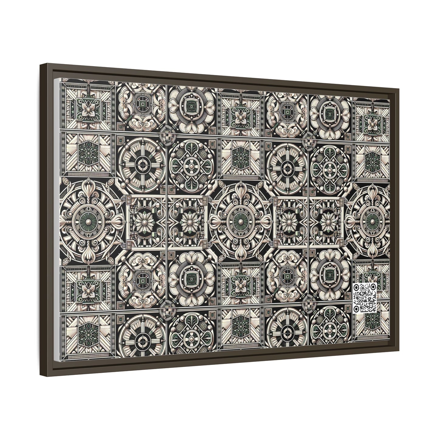 Cyber Garden Party Tech Garden Extravaganza Matte Canvas, Framed (multi-Color) - 8404 Design-45 A