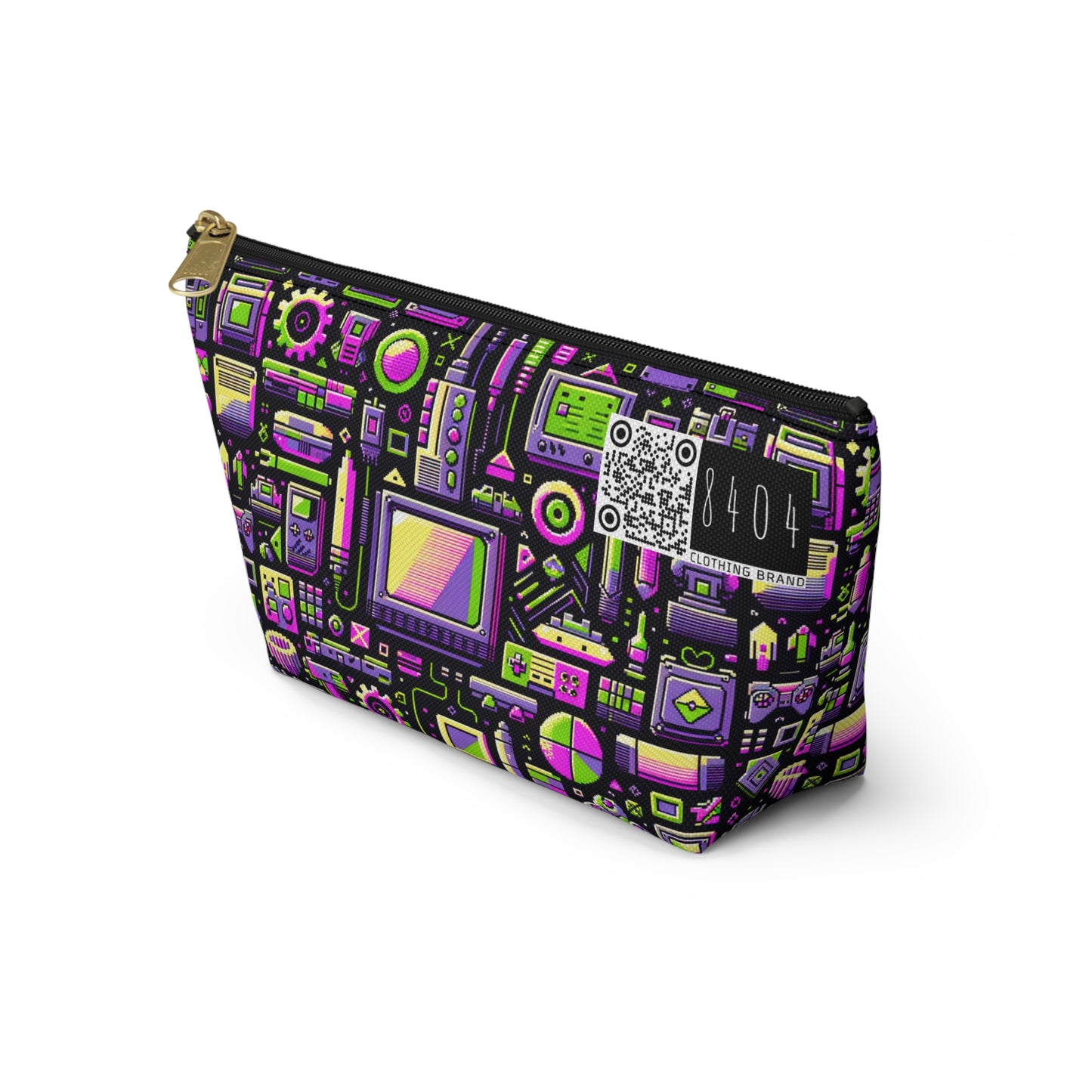 Digital Nostalgia Remix Modern Vintage Fusion Accessory Pouch W T-Bottom - 8404 Design-67