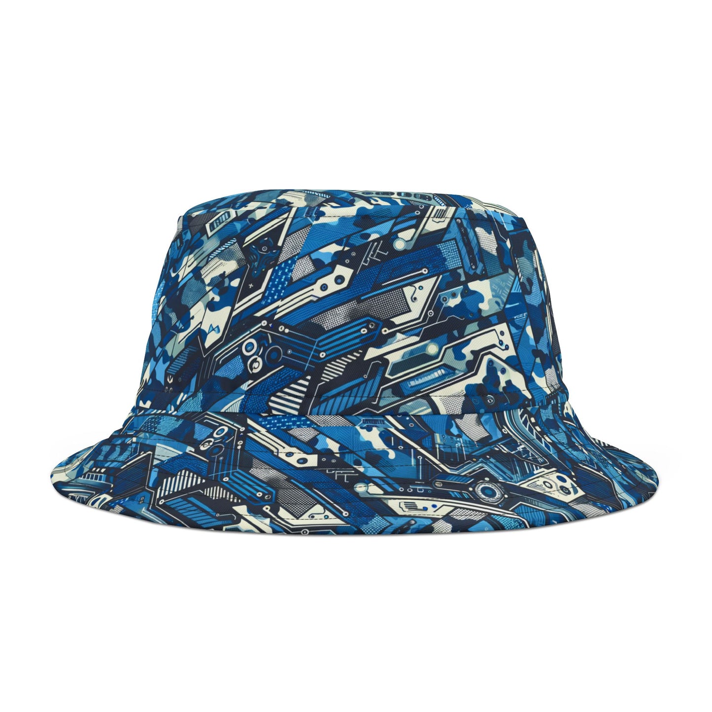 Tech Urban Camo Tech-Forward Streetwear With a Futuristic Military Edge Bucket Hat - 8404 Design-39