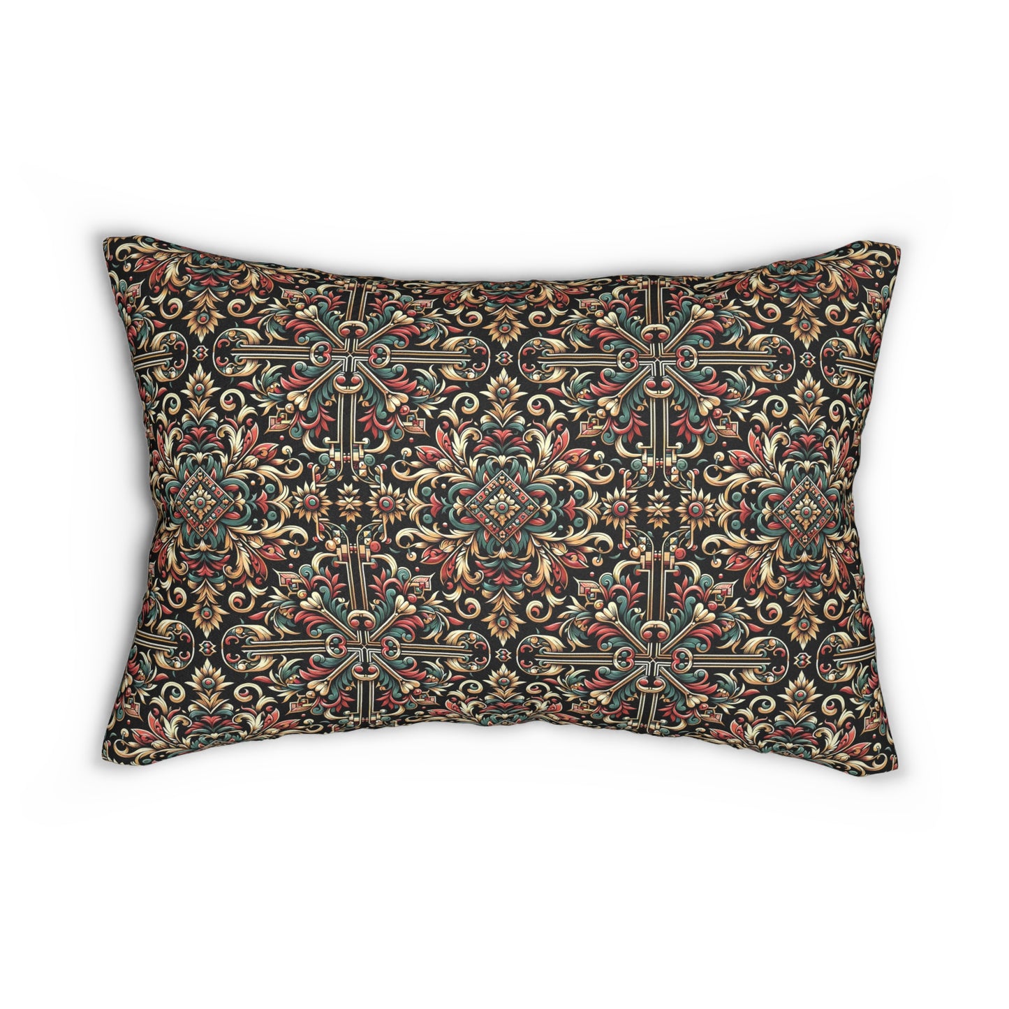 Streetwear Renaissance Artistic Clash of Old and New Spun Polyester Lumbar Pillow - 8404 Design-46 B