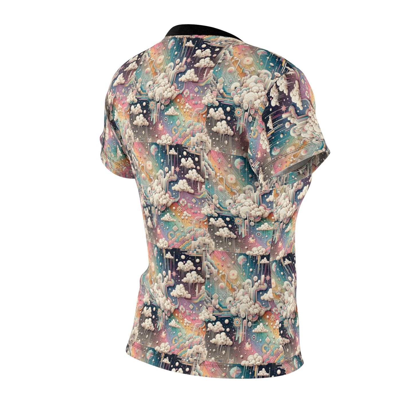 Digital Dreamland Whimsical and Nostalgic Streetwear With a Digital Twist Women's Cut & Sew Tee - 8404 Design-52