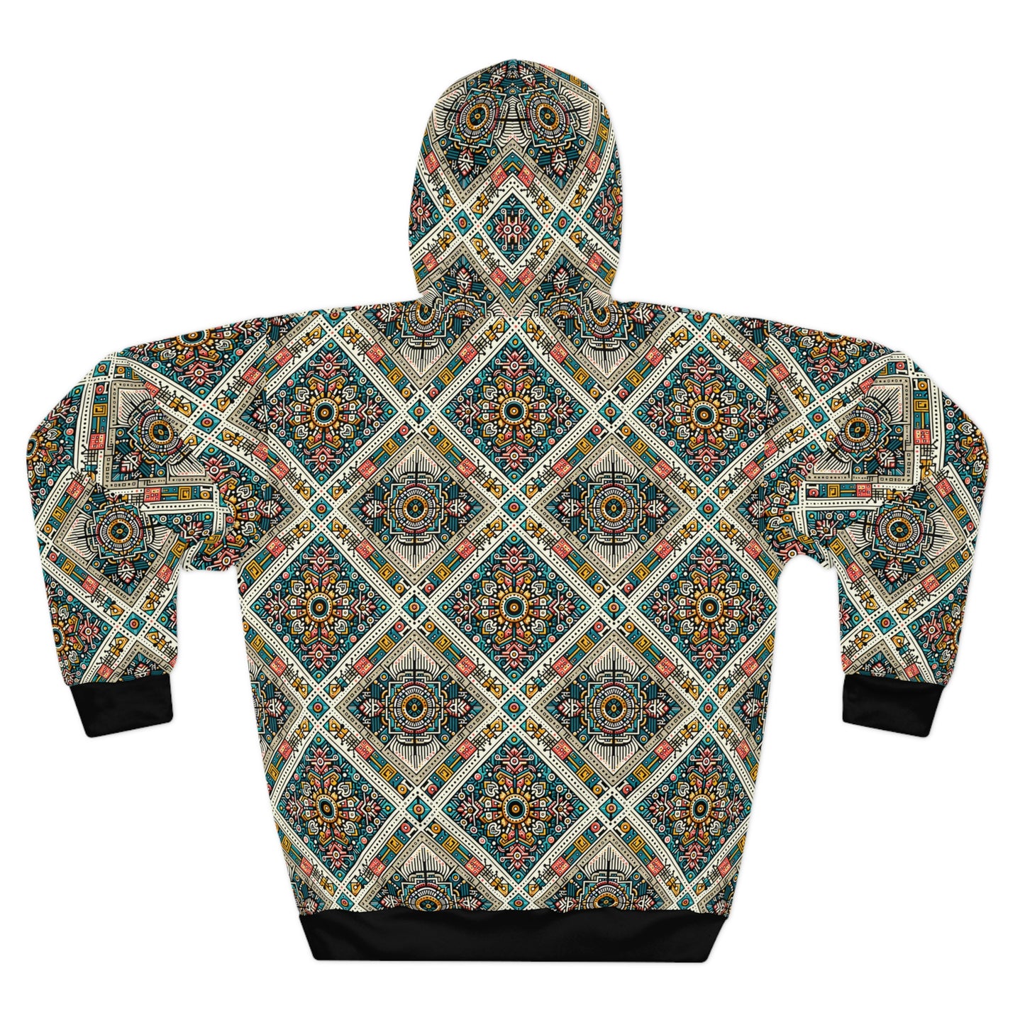Cultural Fusion Tech Blend of Cultural Heritage With Tech-Inspired Elements Pullover Hoodie - 8404 Design-64