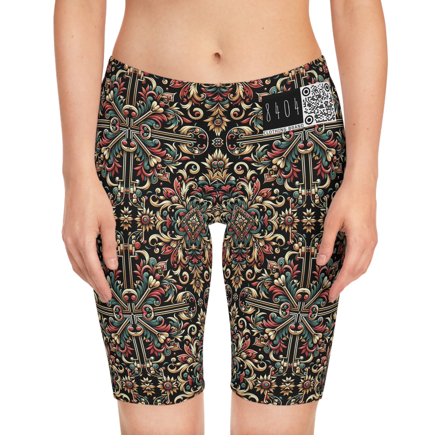 Streetwear Renaissance Artistic Clash of Old and New Women's Bike Shorts - 8404 Design-46