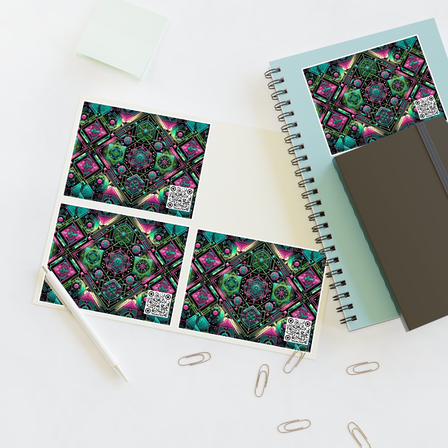 Tech-Infused Graphics Tech-Forward Streetwear Sticker Sheets - 8404 Design-45