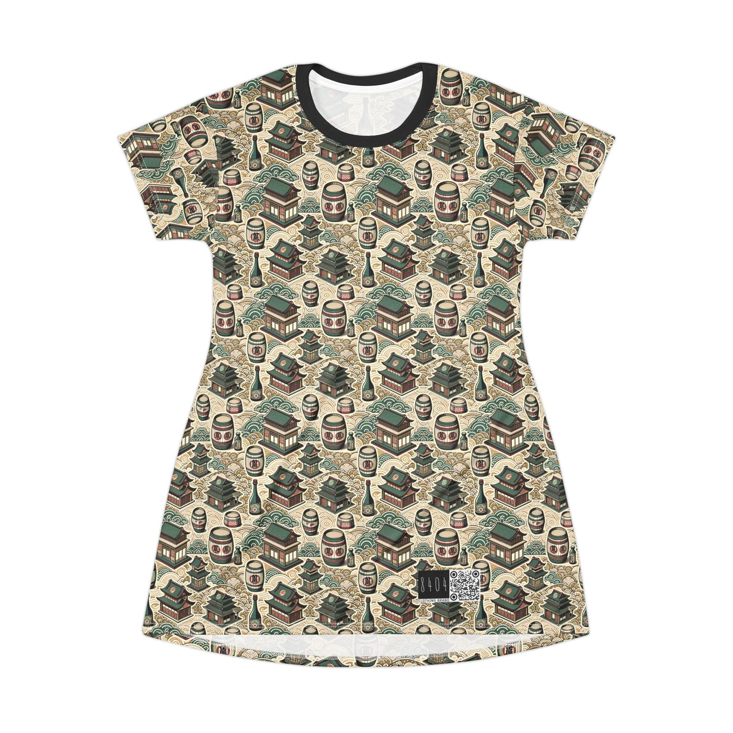 Cultural Artisanal Fusion Contemporary Cultural Elegance T-Shirt Dress - 8404 Design-68