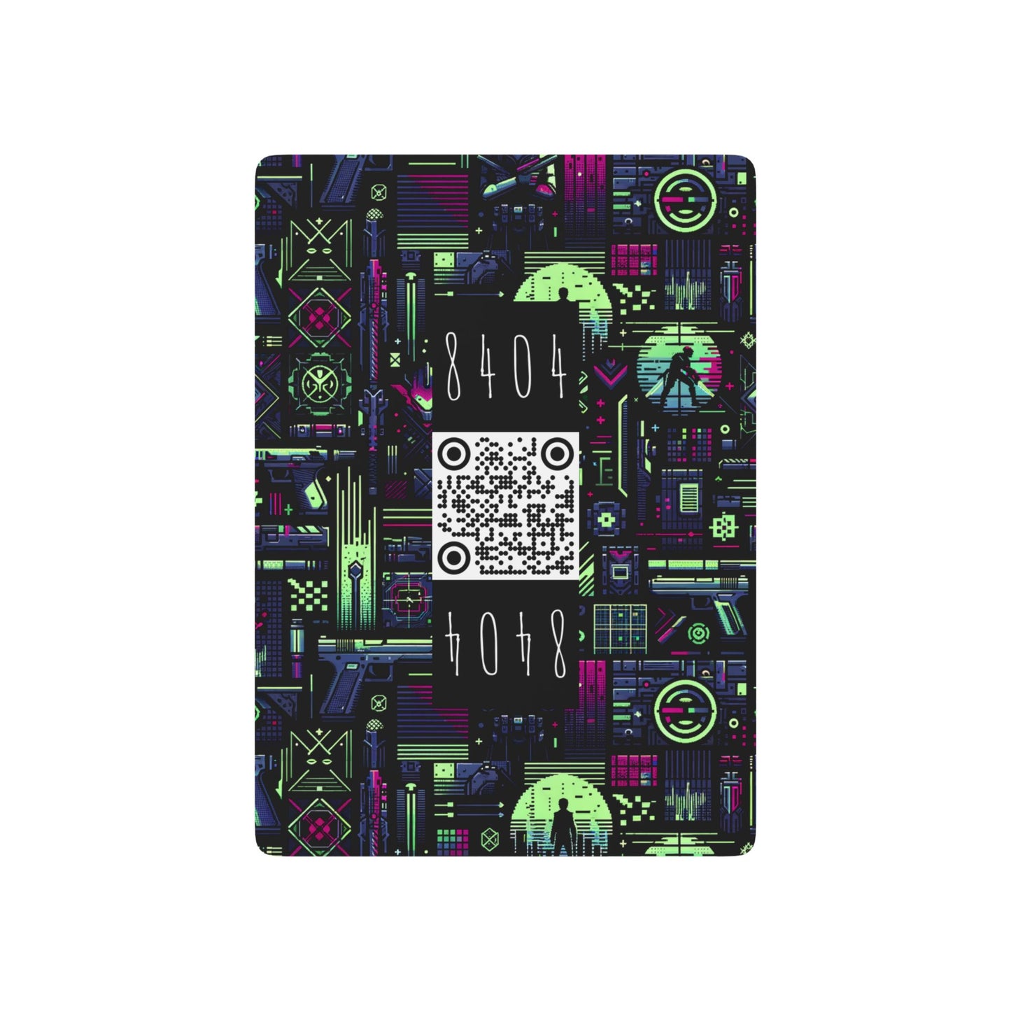 Tech Noir Futuristic Cyberpunk Poker Playing Cards - 8404 Design-63 B