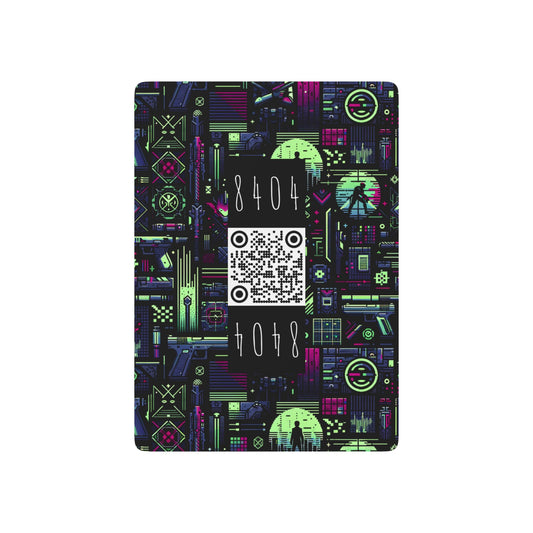 Tech Noir Futuristic Cyberpunk Poker Playing Cards - 8404 Design-63 B