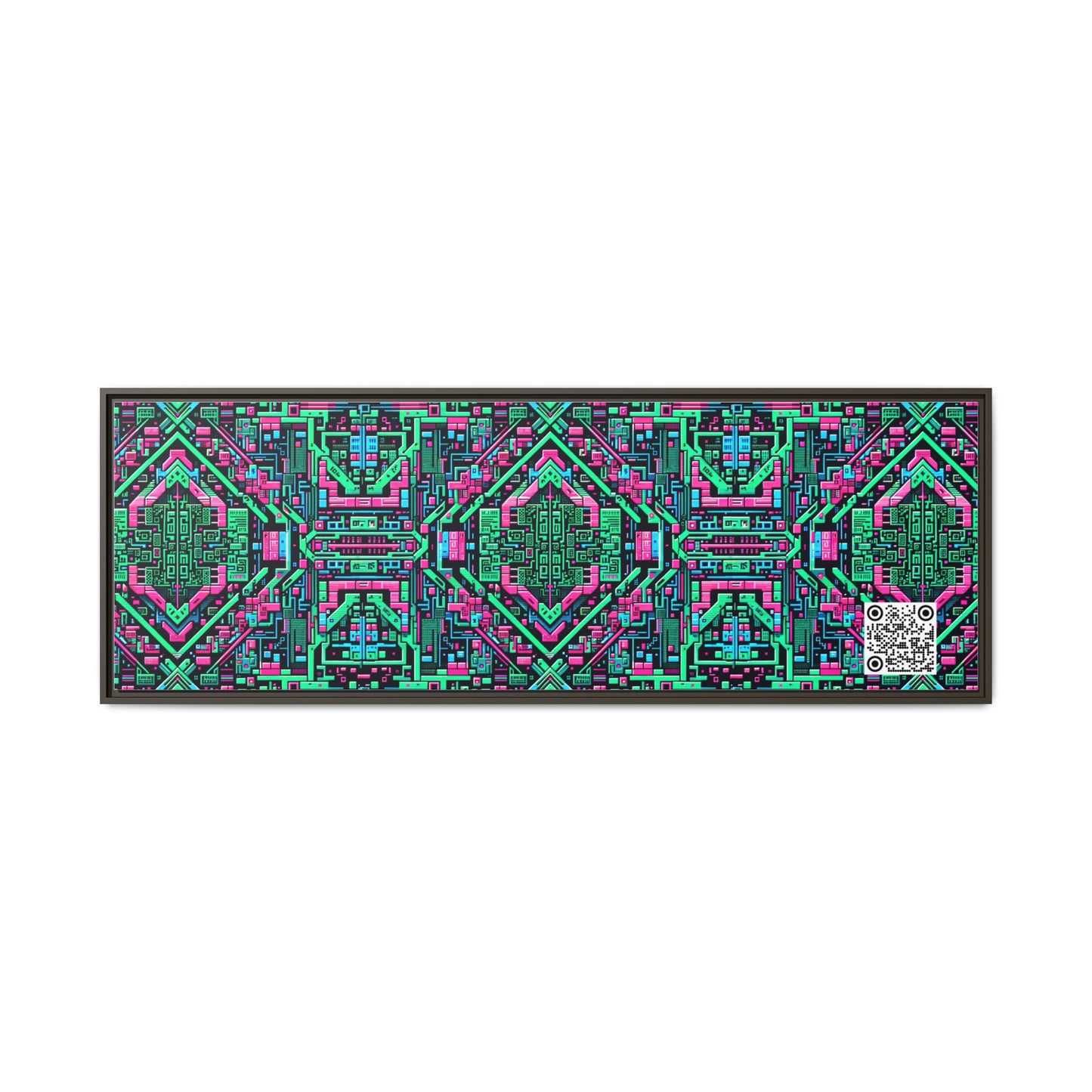 Digital Glitch Vibes Tech-Inspired Streetwear Matte Canvas, Framed (multi-Color) - 8404 Design-71 B