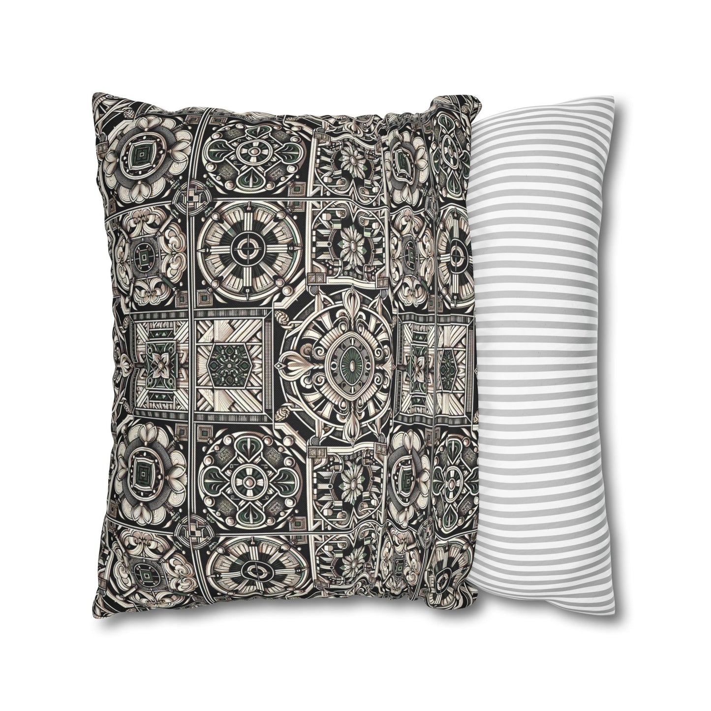 Cyber Garden Party Tech Garden Extravaganza Spun Polyester Square Pillowcase - 8404 Design-45