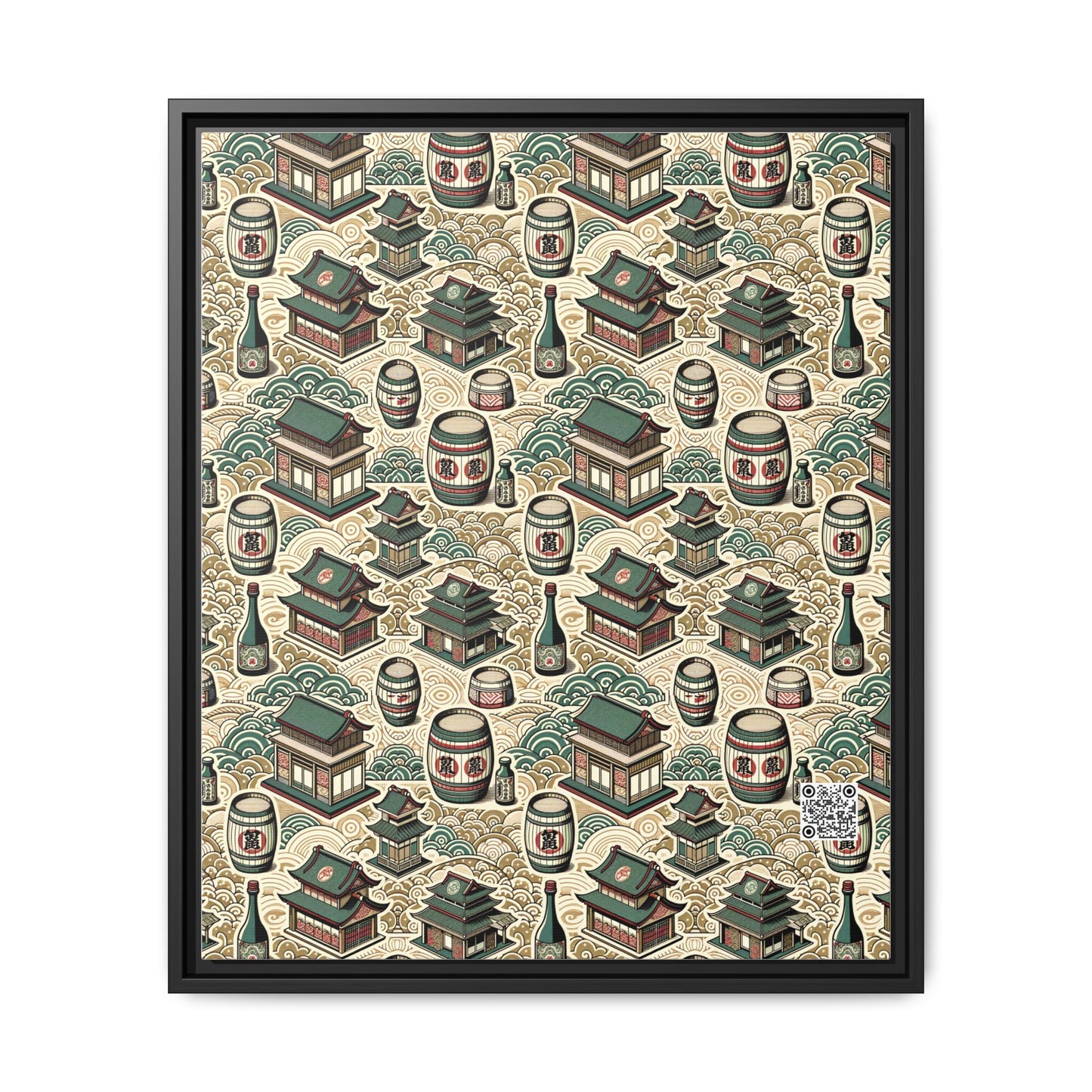 Cultural Artisanal Fusion Contemporary Cultural Elegance Matte Canvas, Framed (multi-Color) - 8404 Design-68 B