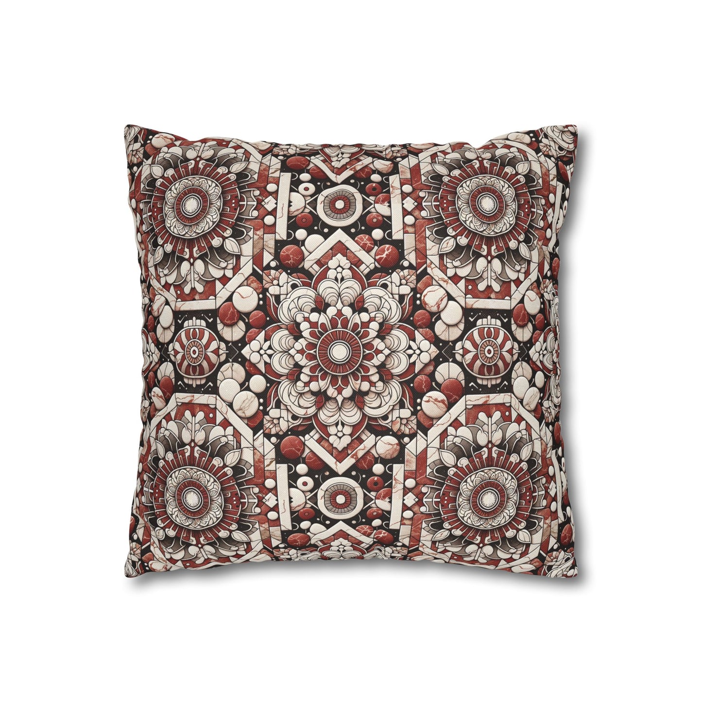 Neo Jomon Sculptural Aesthetics Artisanal Streetwear Spun Polyester Square Pillowcase - 8404 Design-55