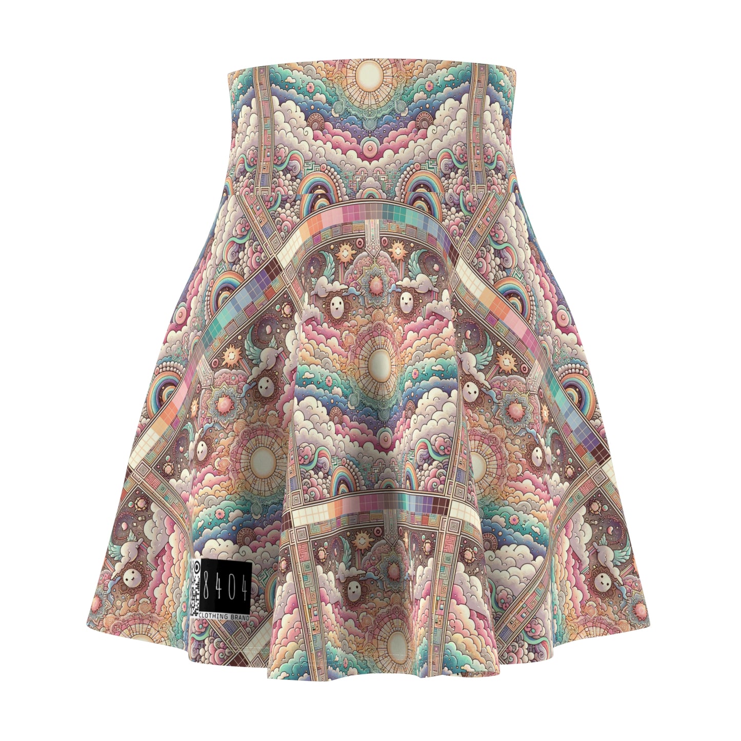 Digital Dreamland Whimsical and Nostalgic Streetwear With a Digital Twist Women's Skater Skirt - 8404 Design-56
