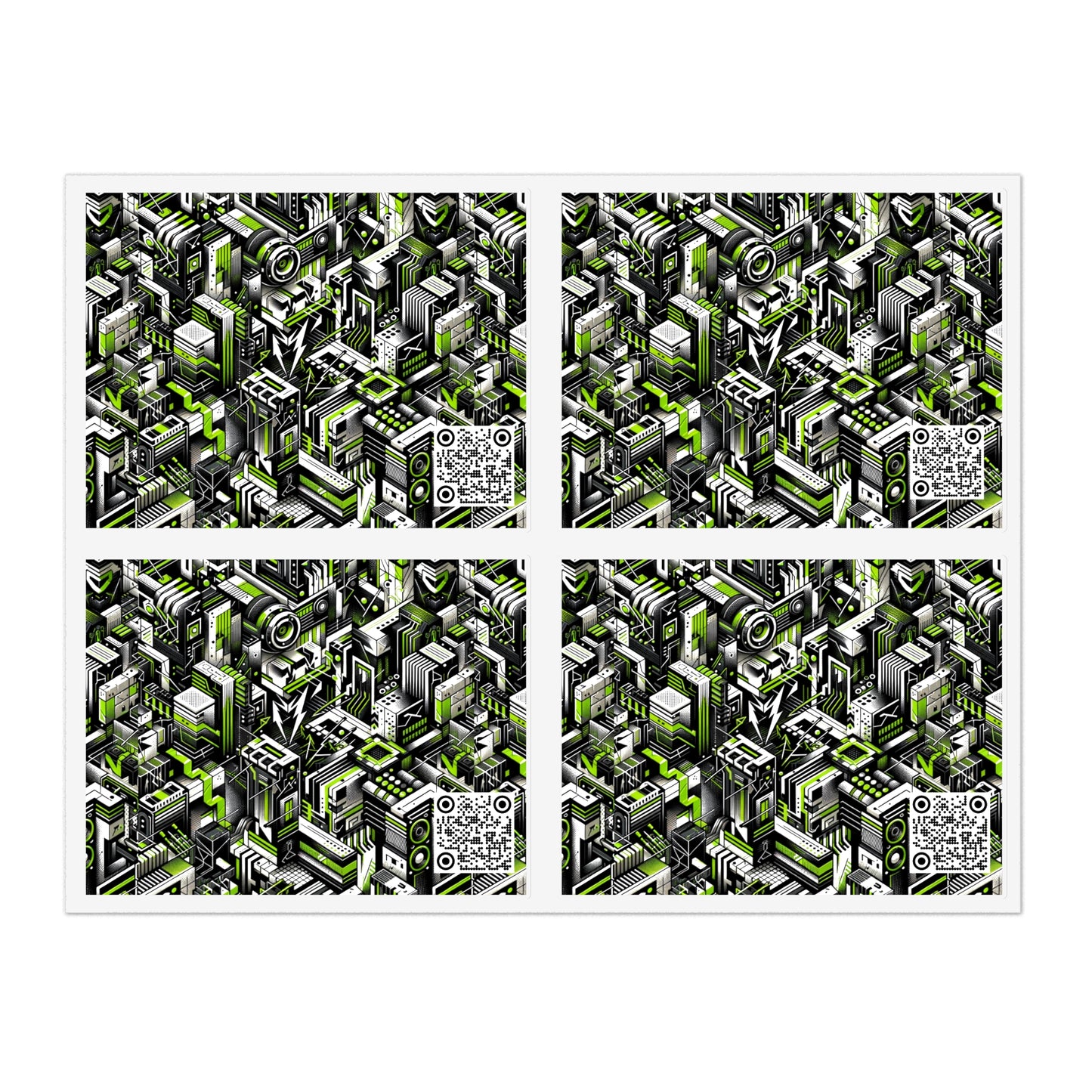 Graffiti Tech Fusion Bold Streetwear Fusion Sticker Sheets - 8404 Design-53