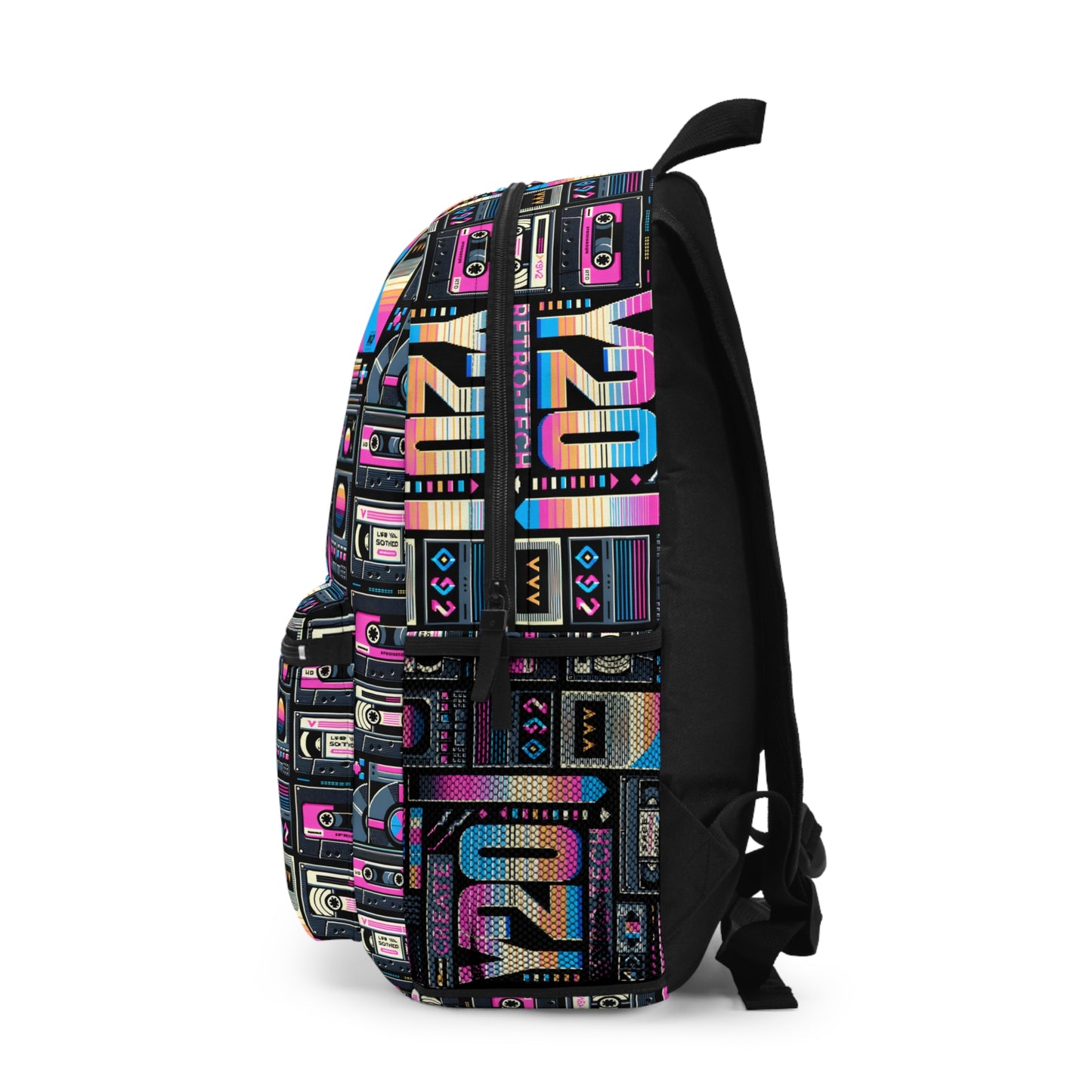 Digital Nostalgia Tech-Inspired Retro Fusion Backpack - 8404 Design-65