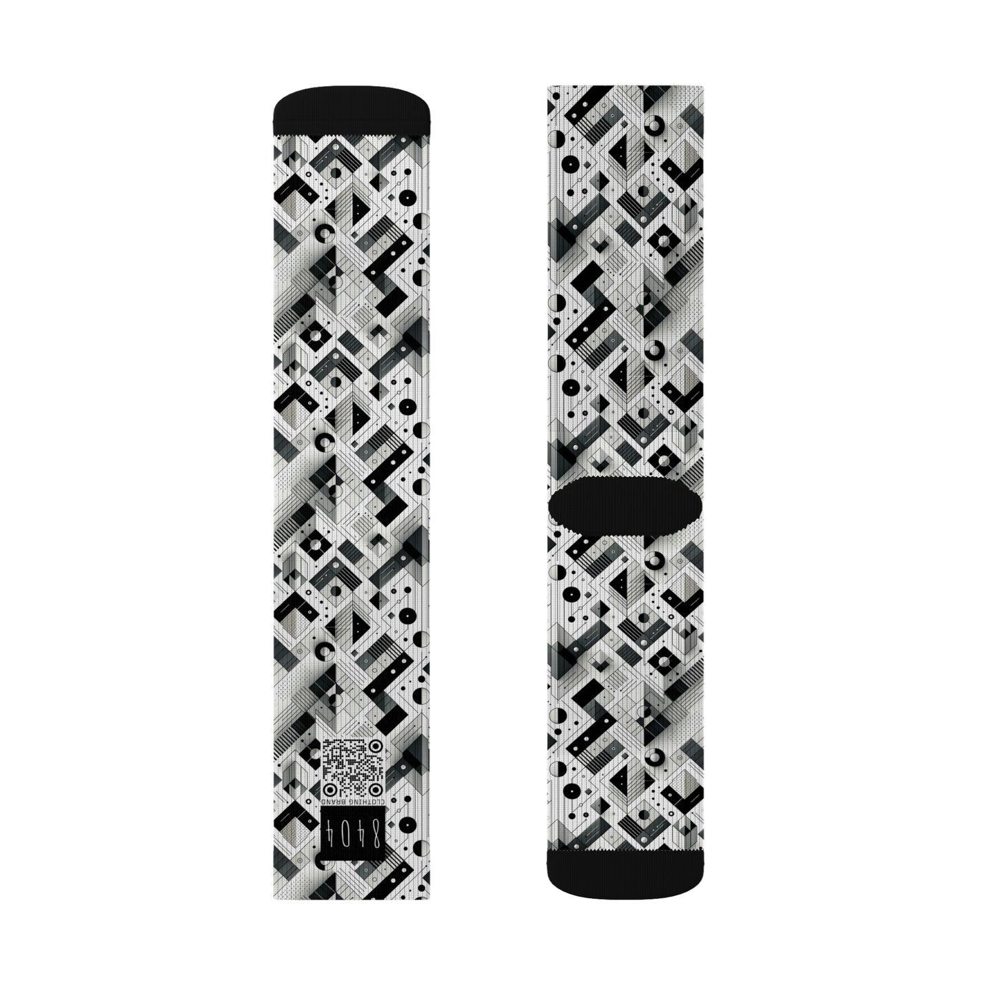 Digital Minimalism Minimalist Tech Sublimation Socks - 8404 Design-69
