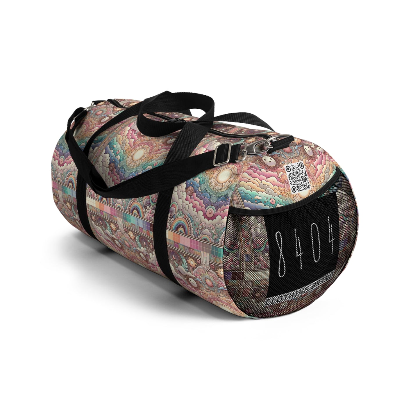 Digital Dreamland Whimsical and Nostalgic Streetwear With a Digital Twist Duffel Bag - 8404 Design-56