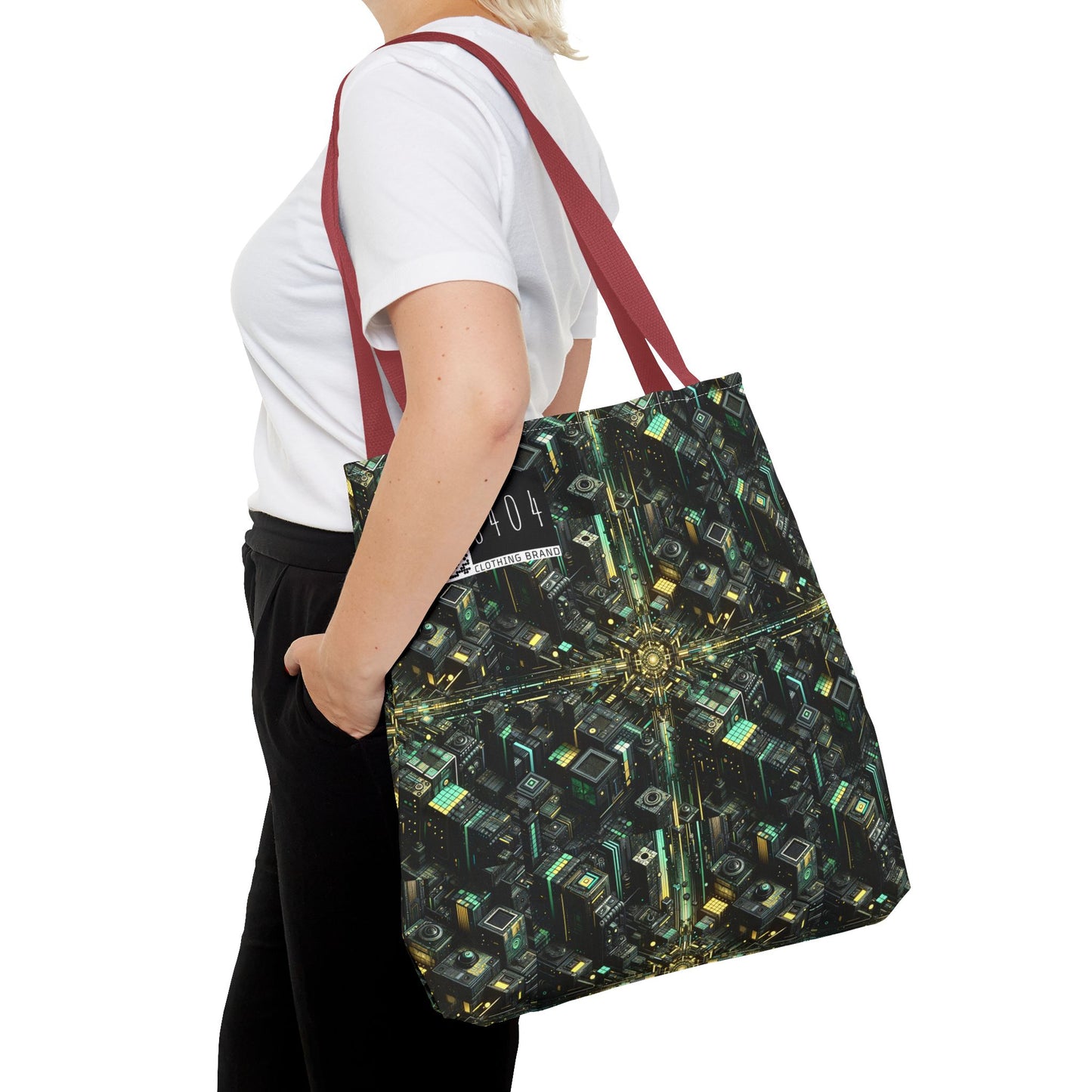Tech Noir Graphics Tech-Inspired Streetwear Tote Bag - 8404 Design-66