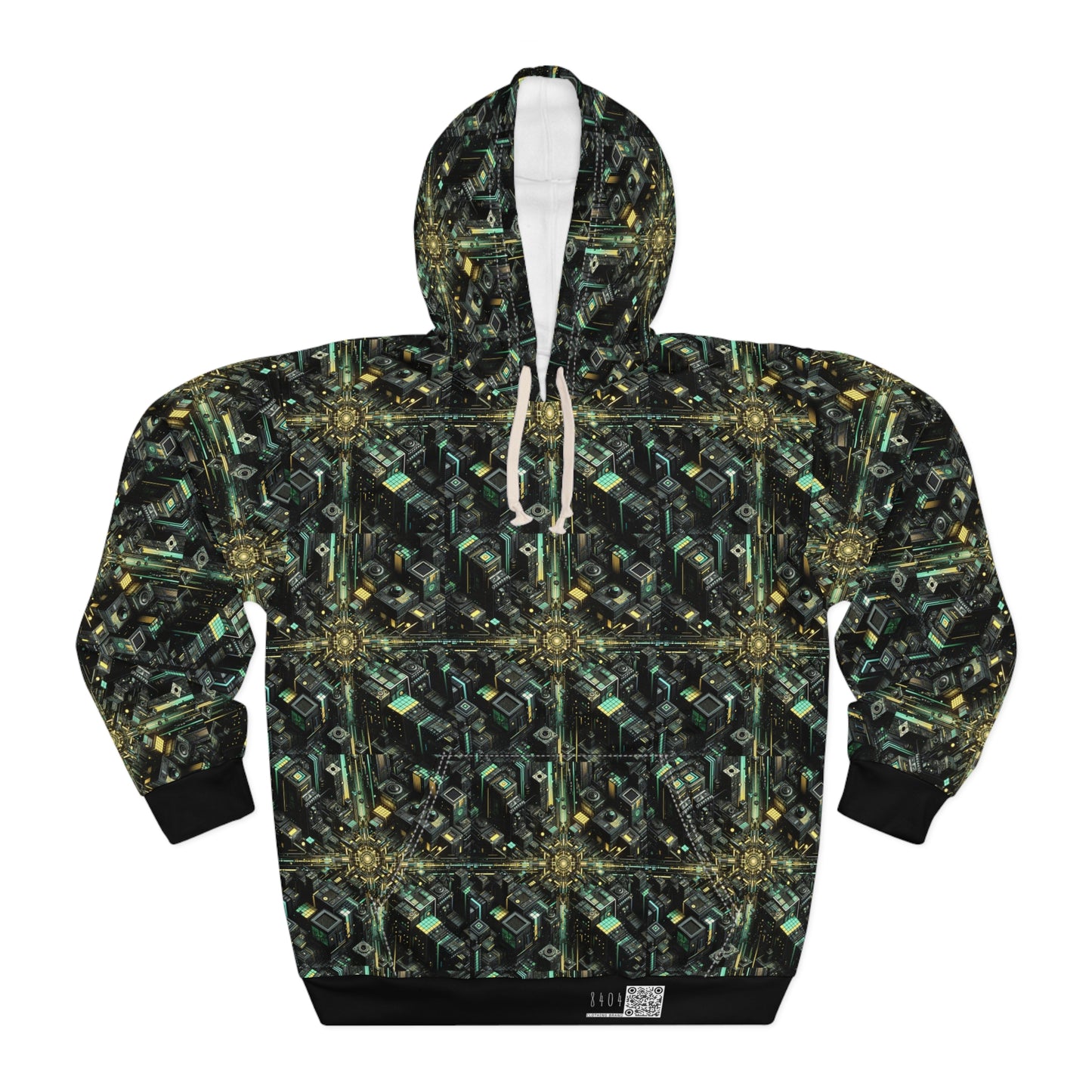 Tech Noir Graphics Tech-Inspired Streetwear Pullover Hoodie - 8404 Design-66